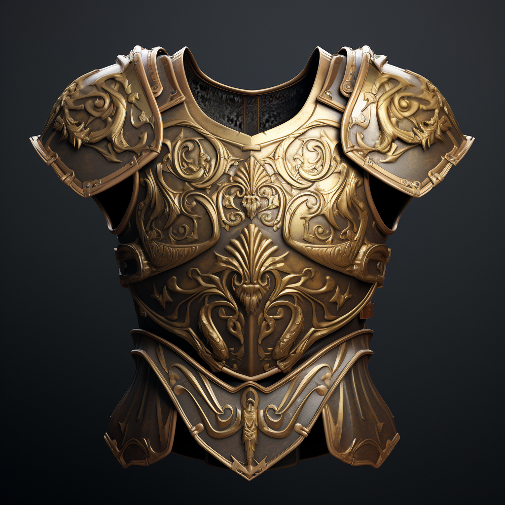 4. Ornate gold cuirass with lifelike musculature