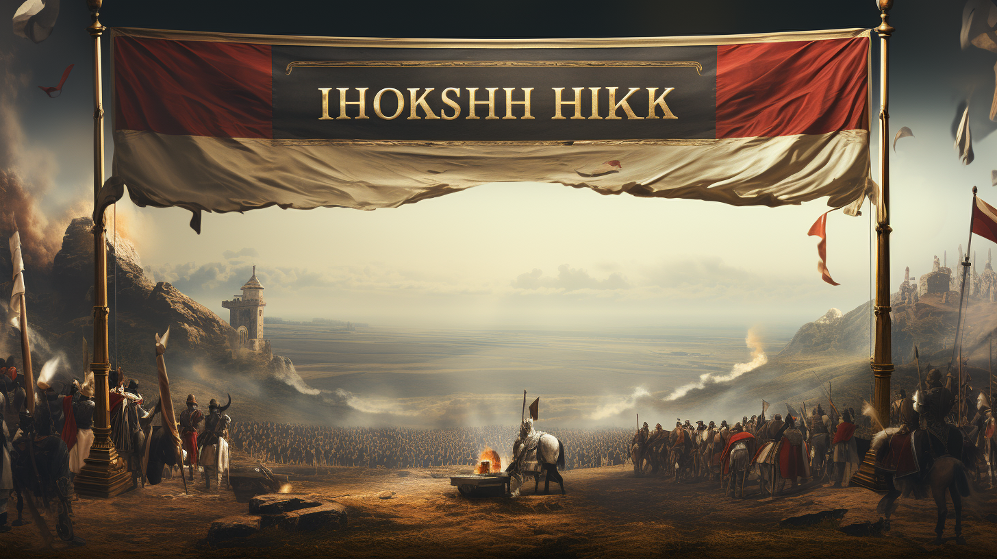 4. Hyperrealistic banner showcasing high rank historic events