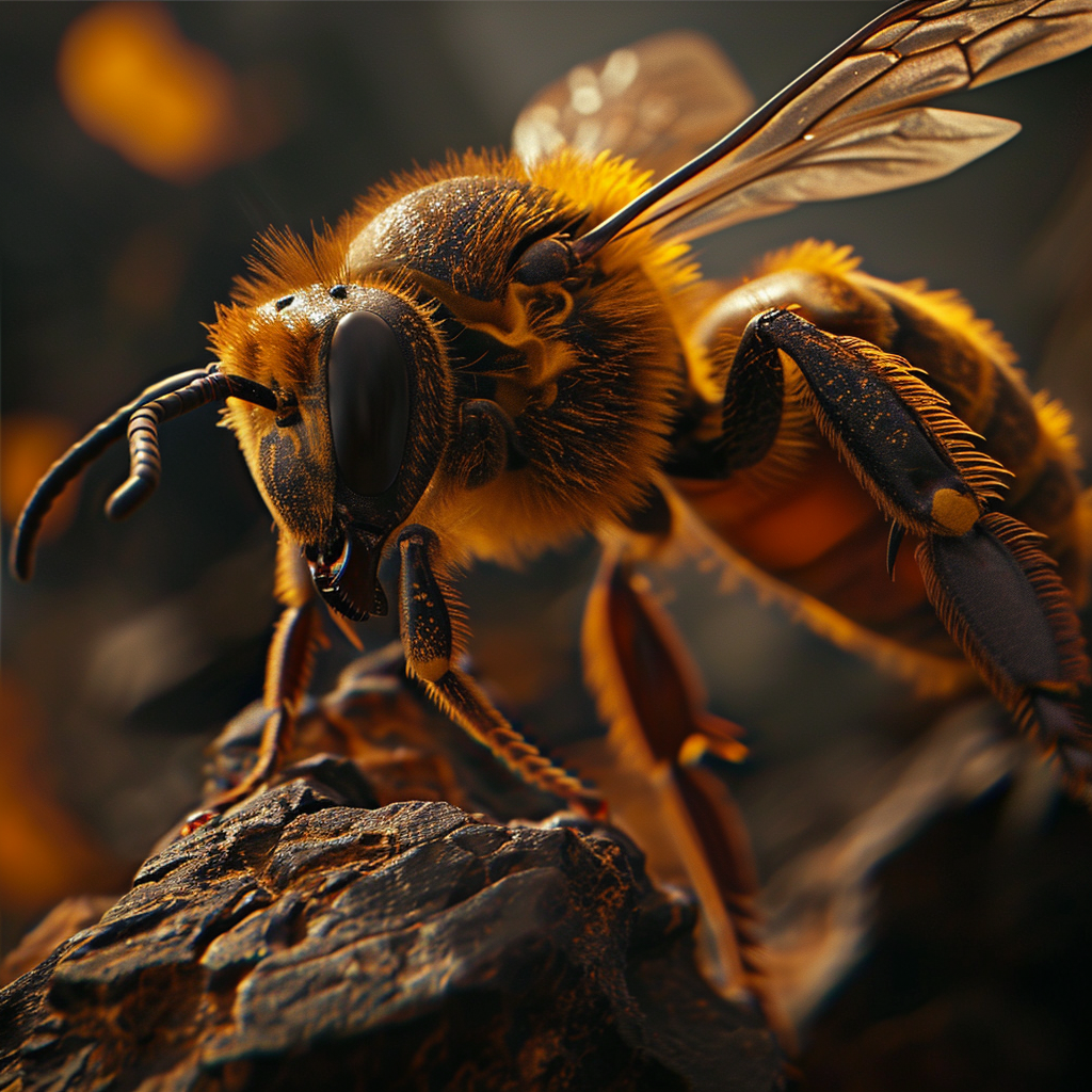 4. Image of Killer Bee Attacking with Aggressive Sting