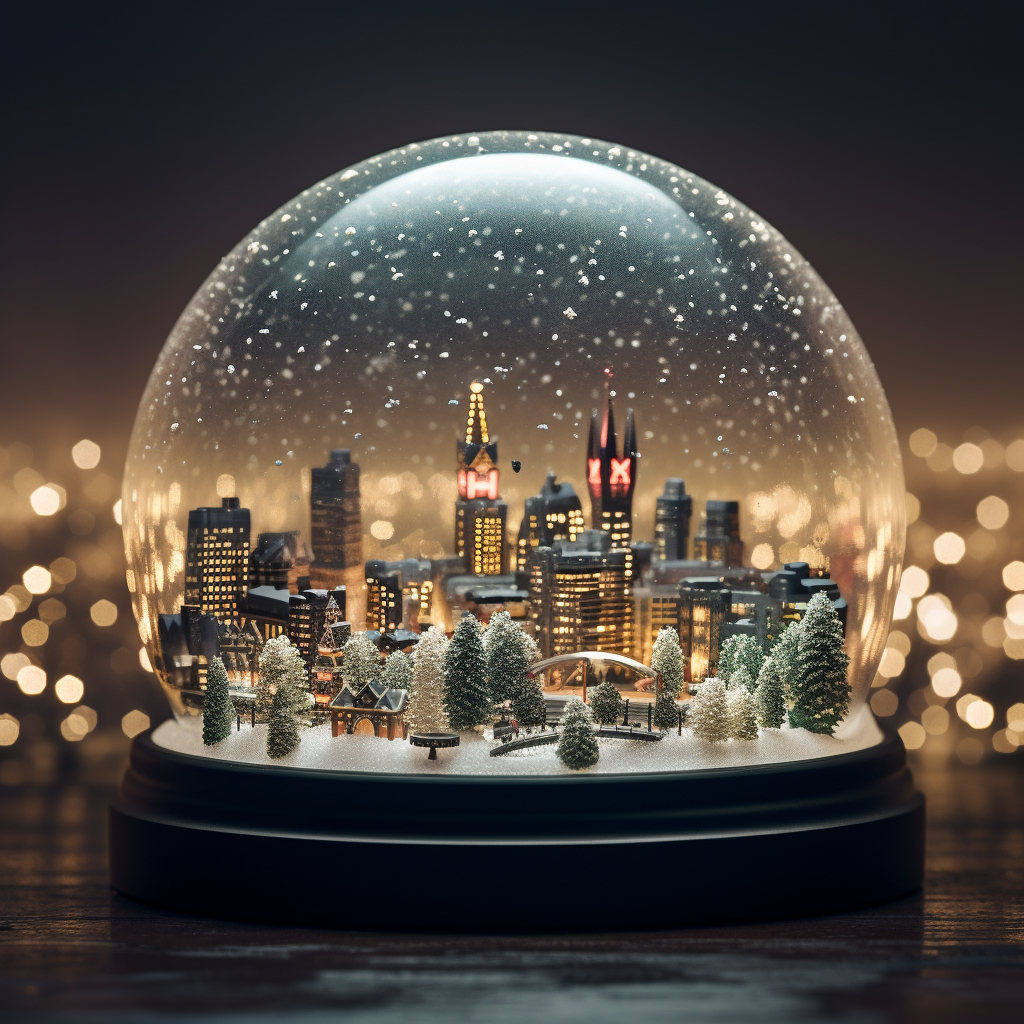 4. Picture of snow globe showcasing London's skyline