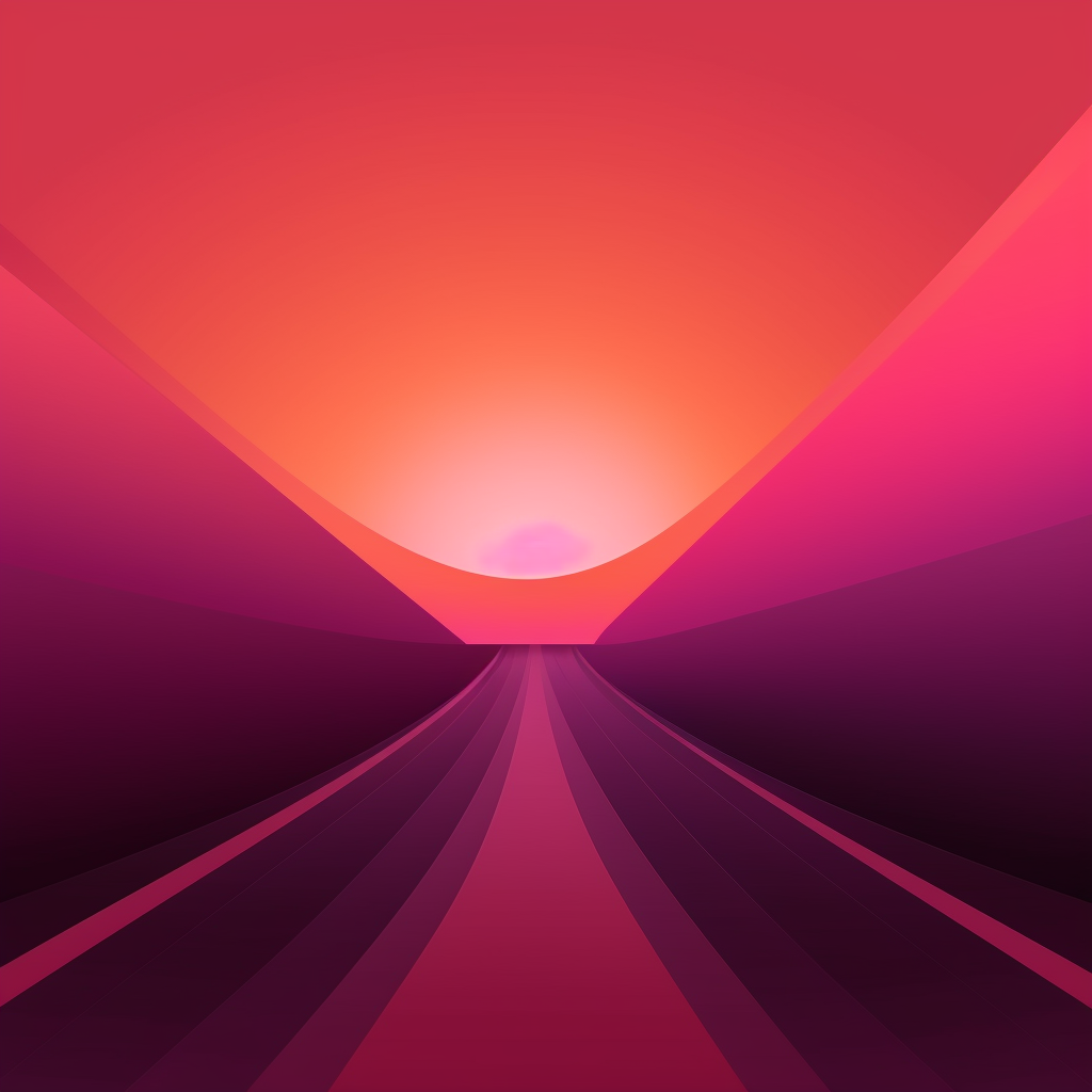 4. ALT Text for Image - Abstract road path in soft pink geometric gradient