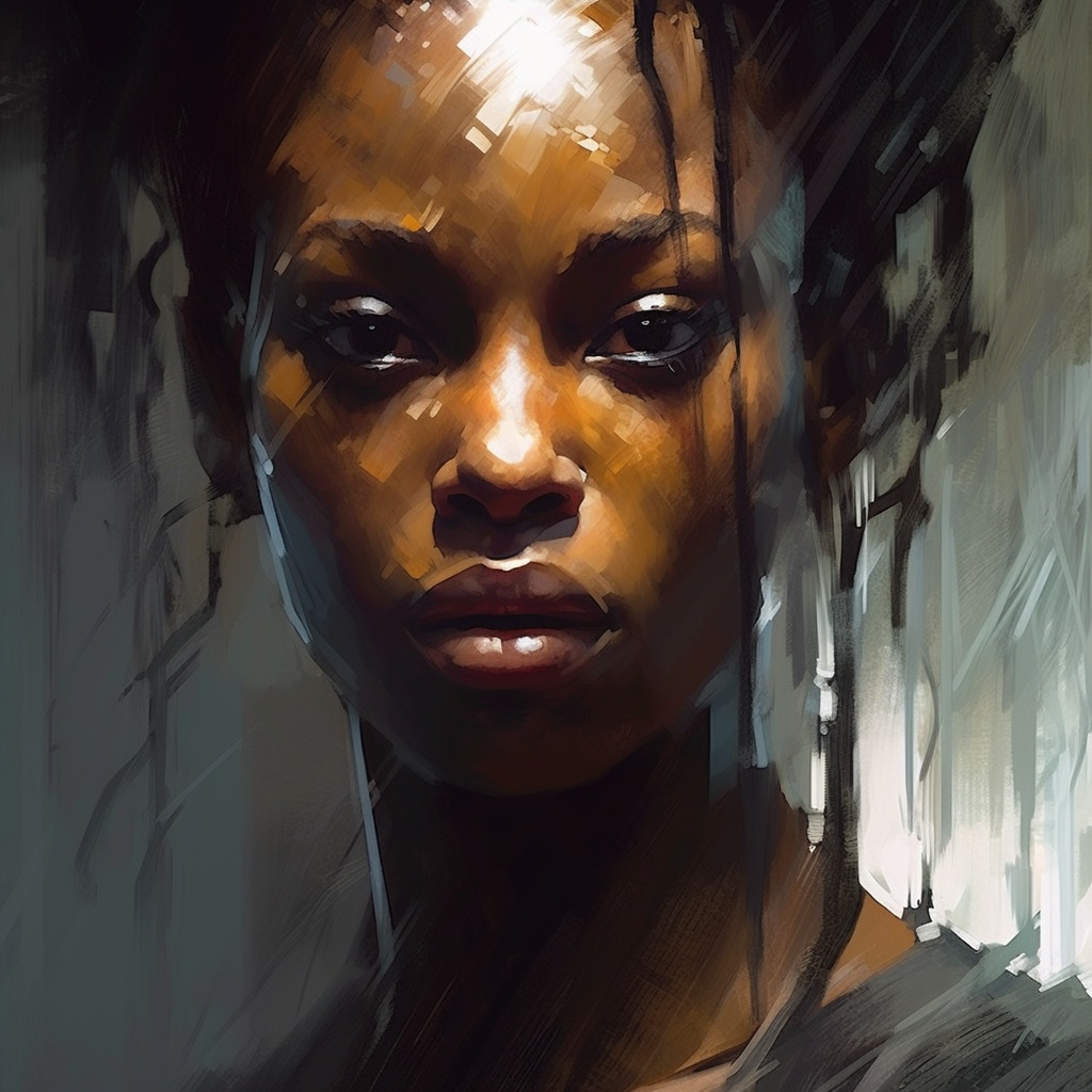 4. ALT Text for Image - Detailed ebony girl portrait