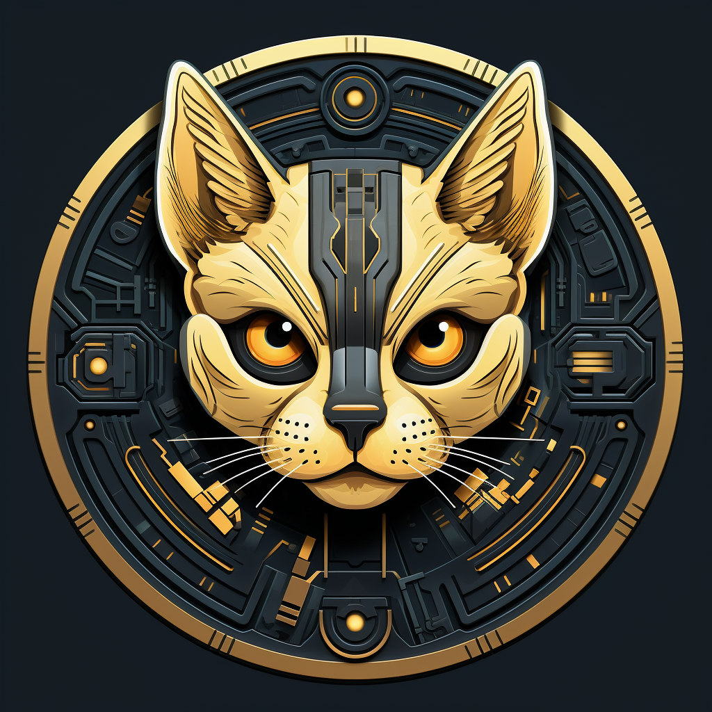 Coin with a cat head design