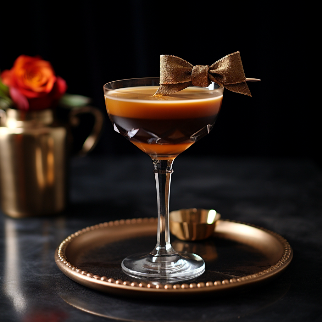 4.  Elegant cocktail with a decorative bow