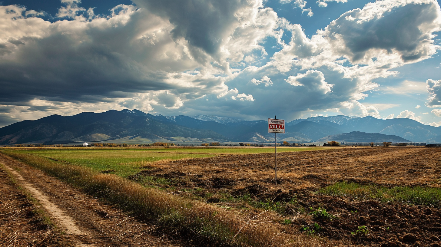 4. Image of raw farm land with mountains