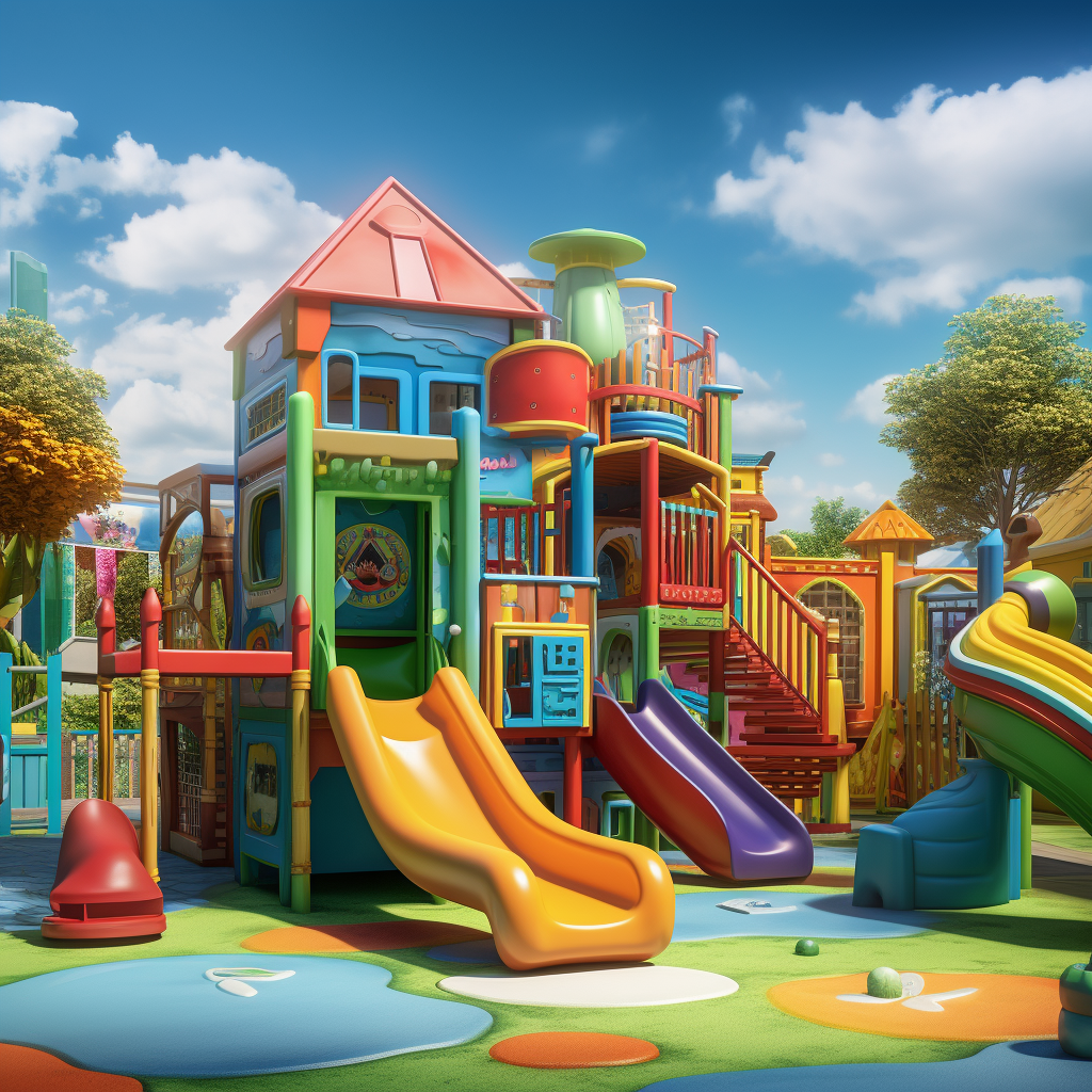 4. Image of a vibrant kids playground