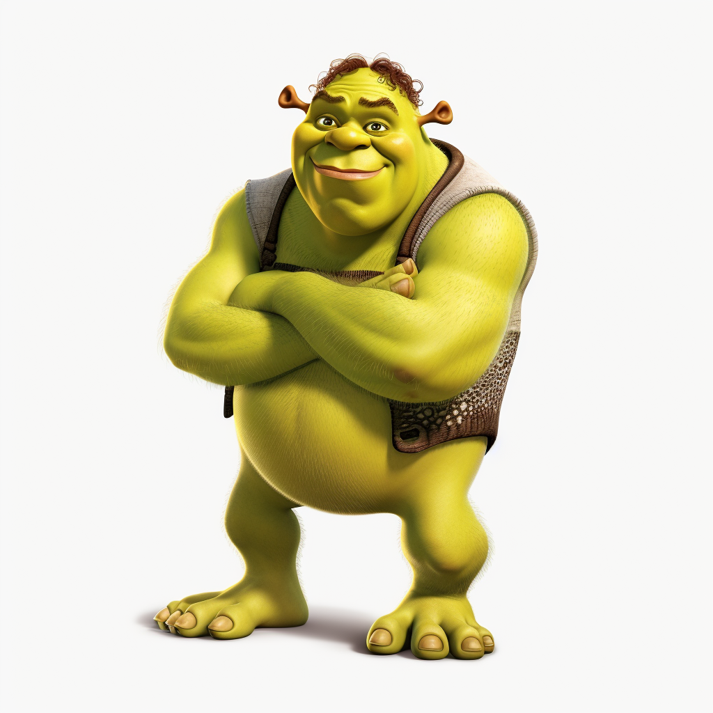 4. Image of Shrek on transparent background.