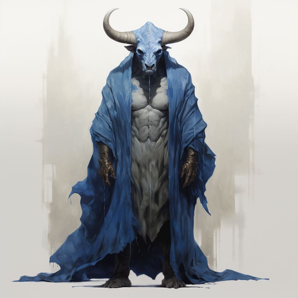 4. Lively Bull Minotaur in Nun's Head Covering