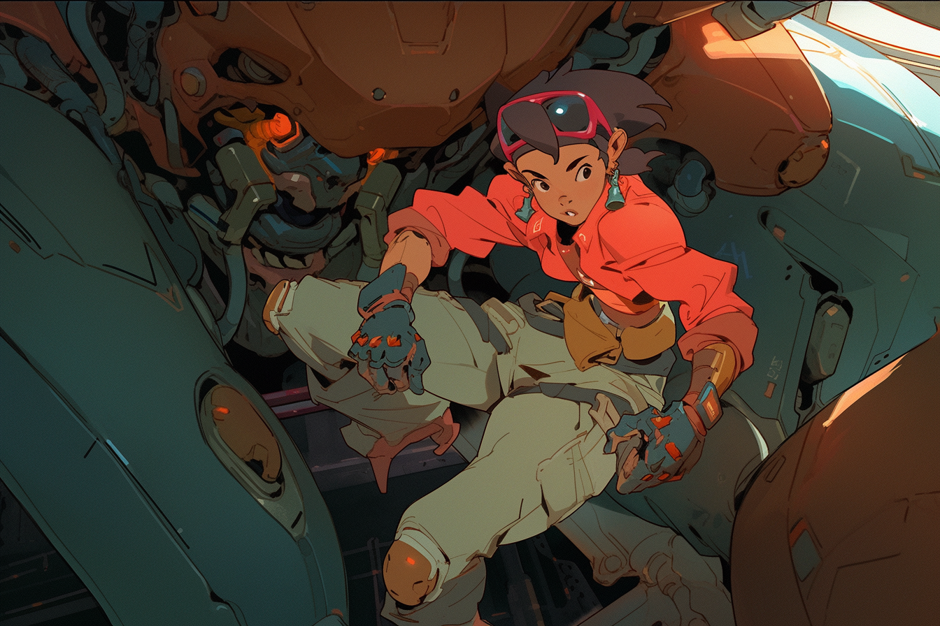 4. Image of boy fixing a mech