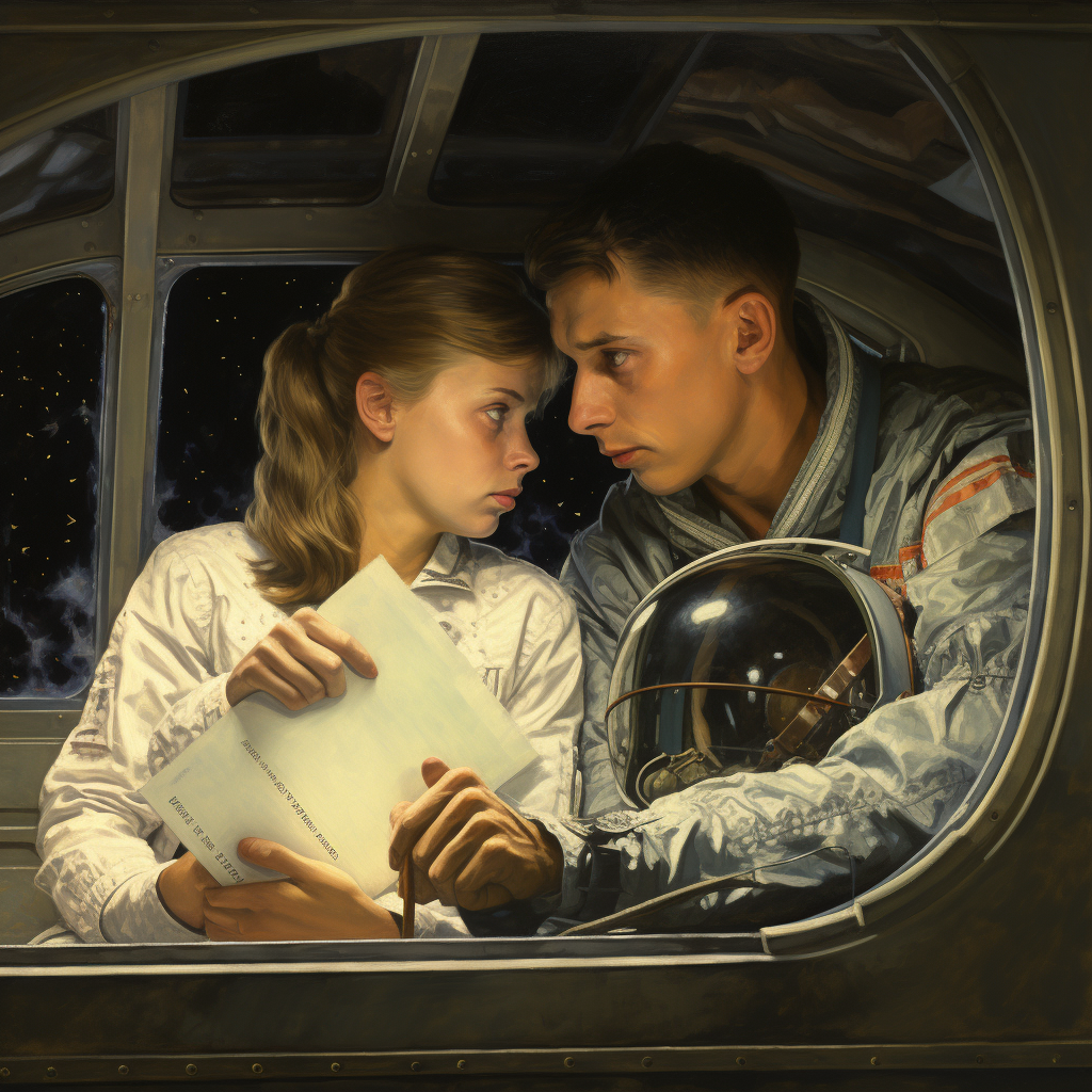 4. Artistic depiction of interstellar Norman Rockwell painting