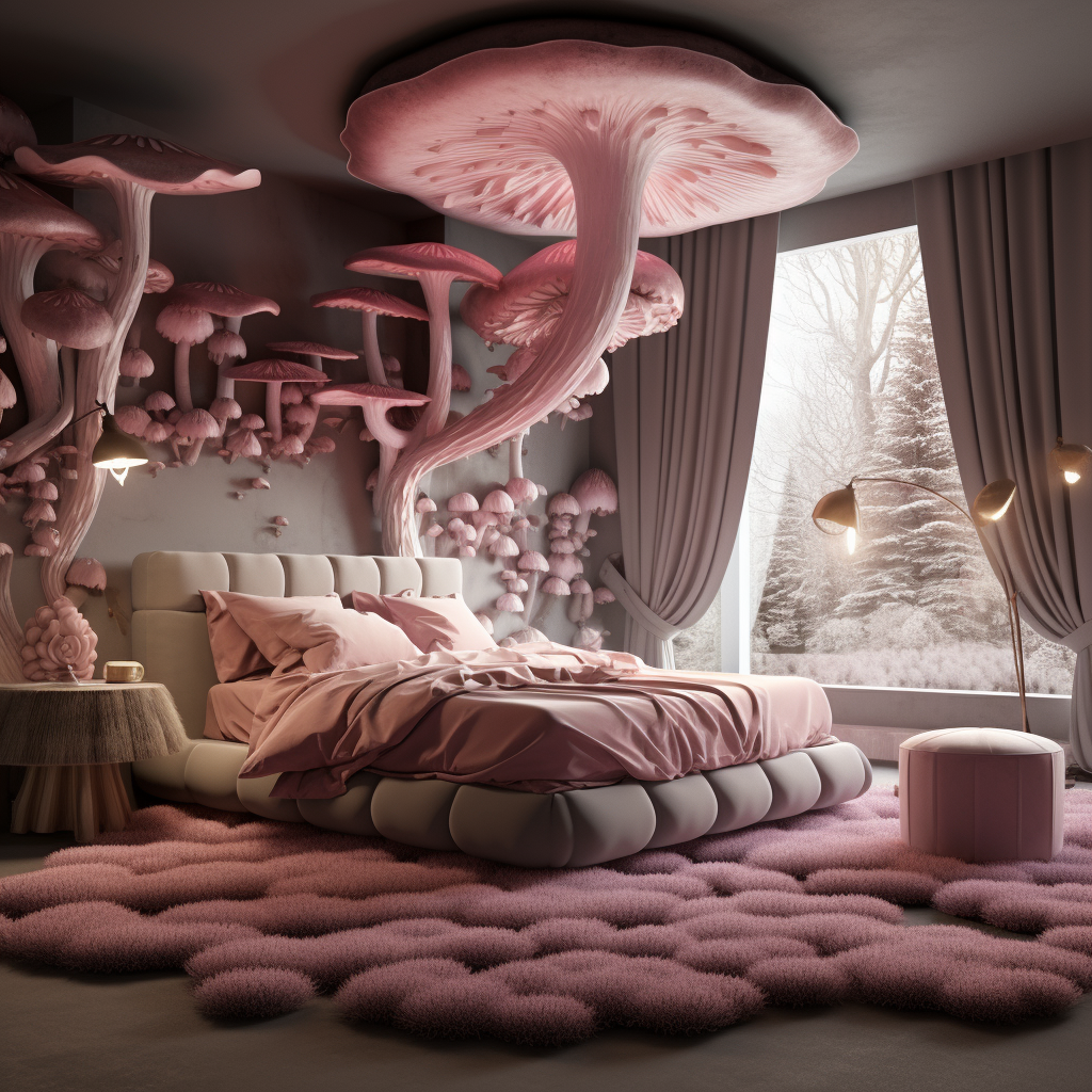 4. Cozy fairy bedroom with mushroom-inspired decor