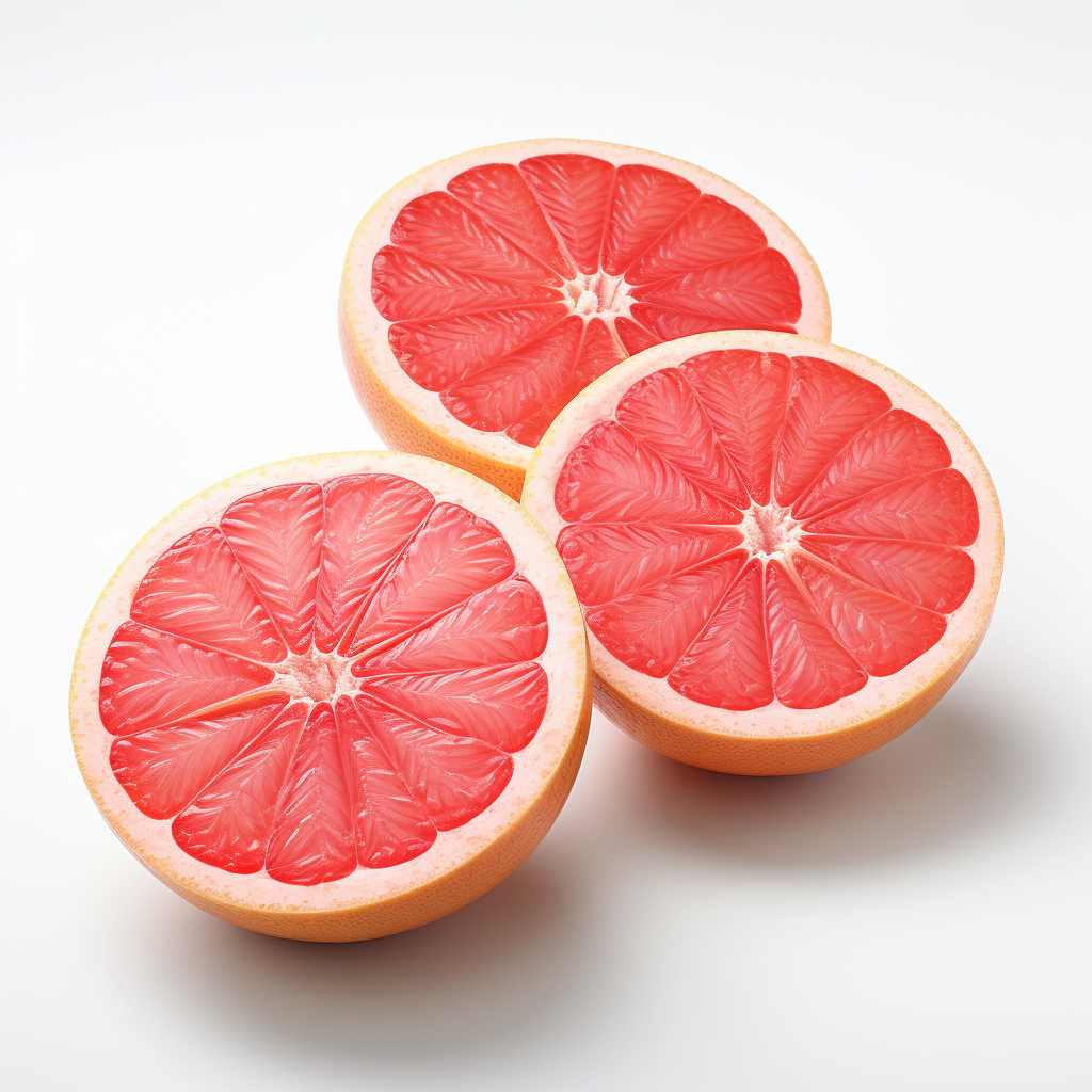 4. Fresh and juicy pînk grapefruit