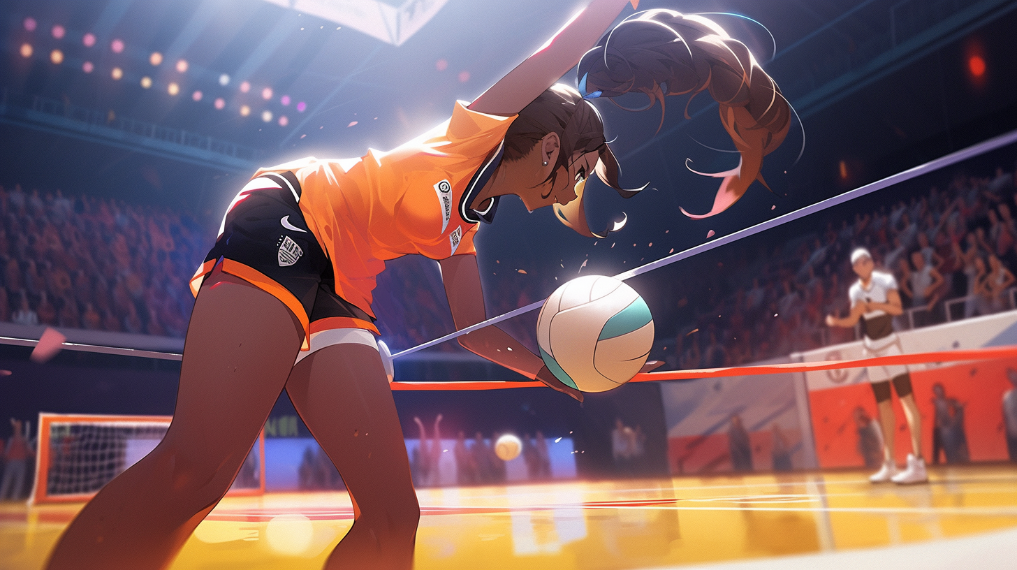 4. Dynamic volleyball players in action