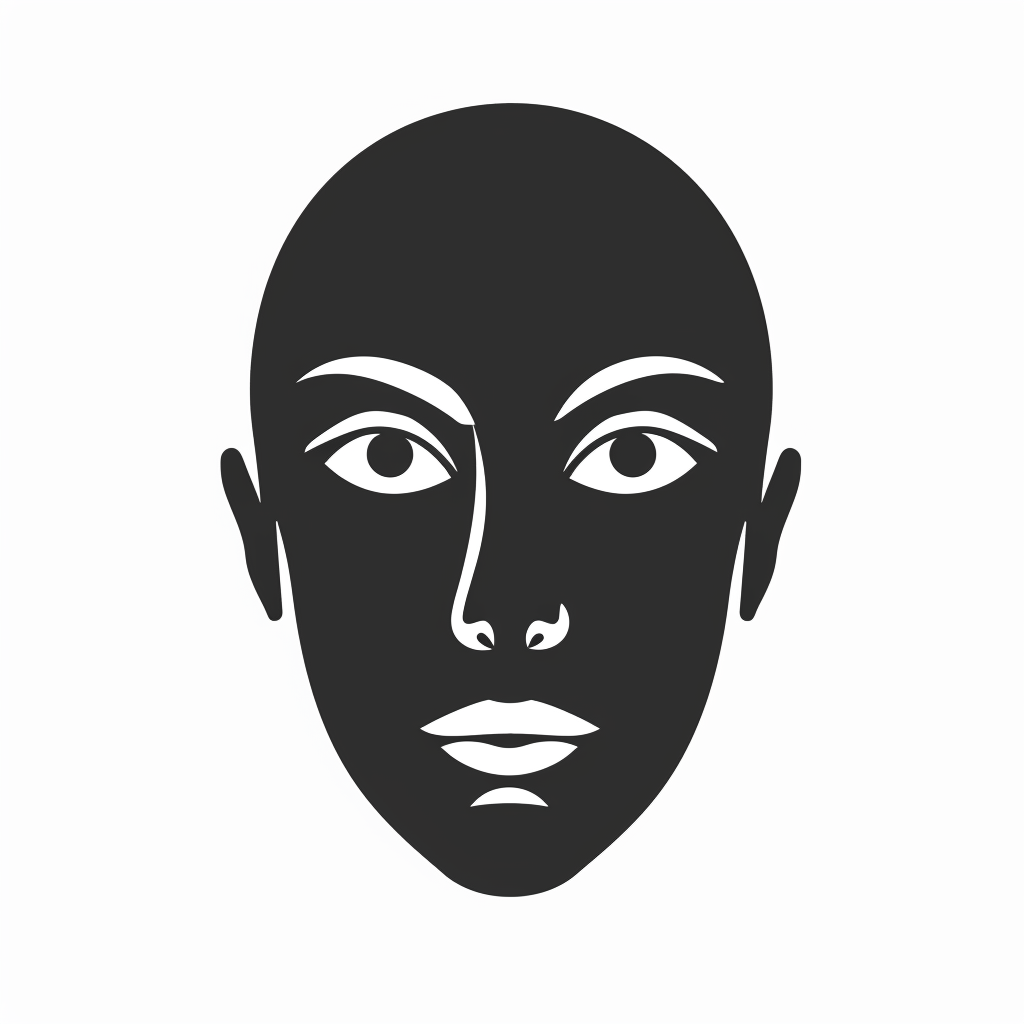 Simple icon of human face