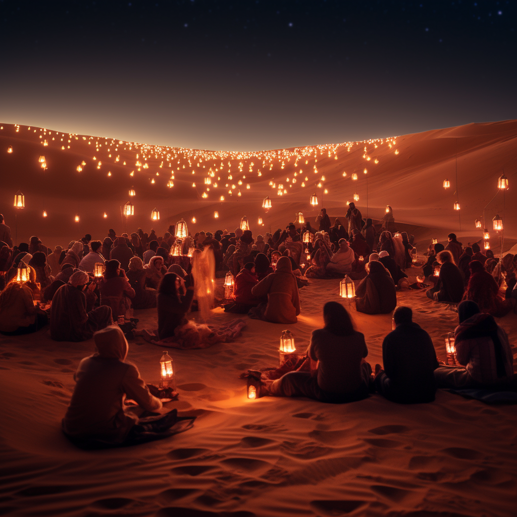 4. Festive celebration in Sahara desert