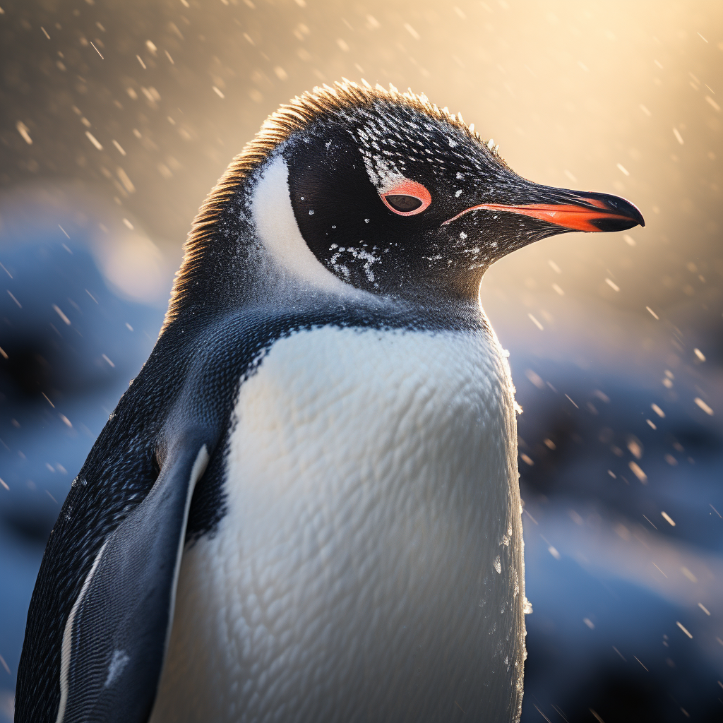 4. Close-up Penguin with Pristine Land