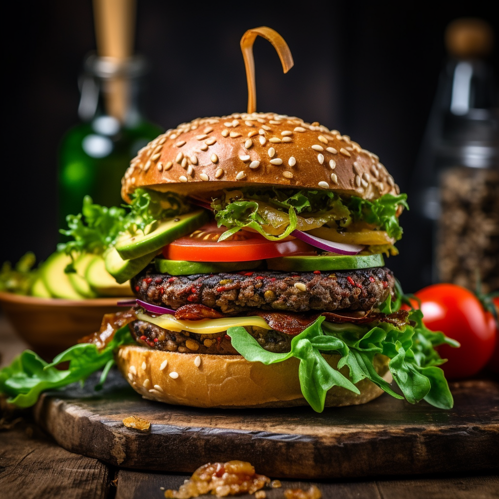 4. Fresh and Healthy Vegan Burger