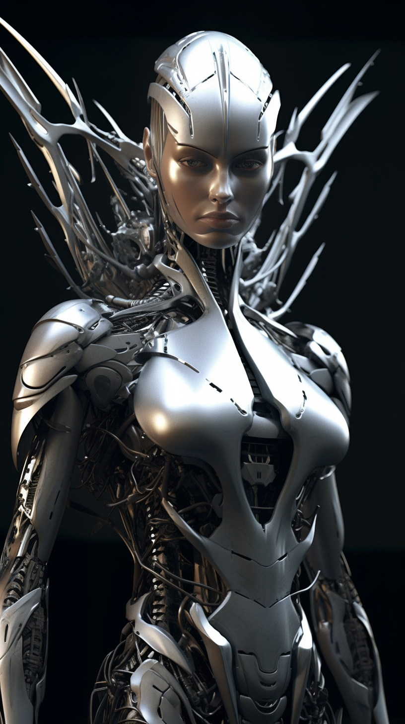 4. Cybernetic Woman with Sharp Protruding Blades