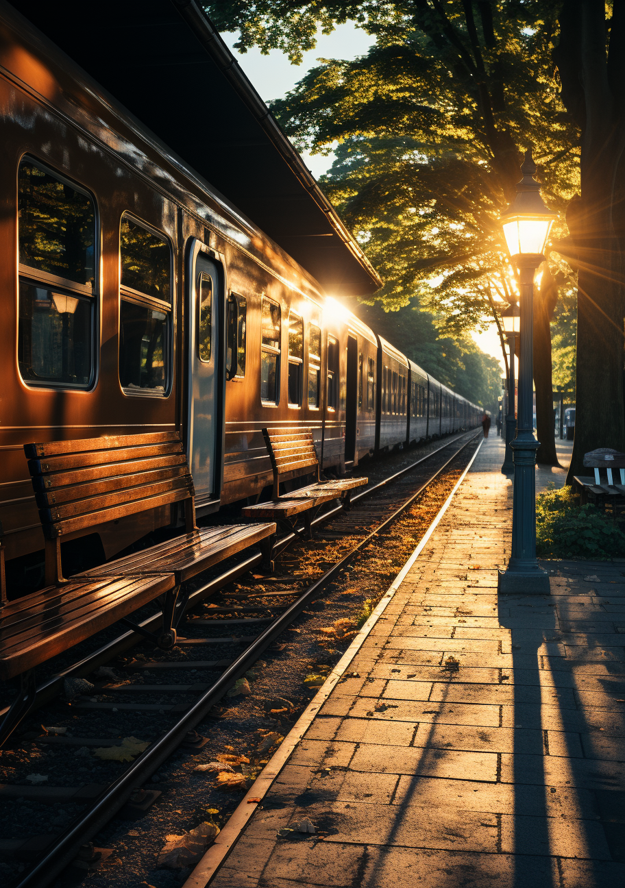 4. Beautifully captured train in nature