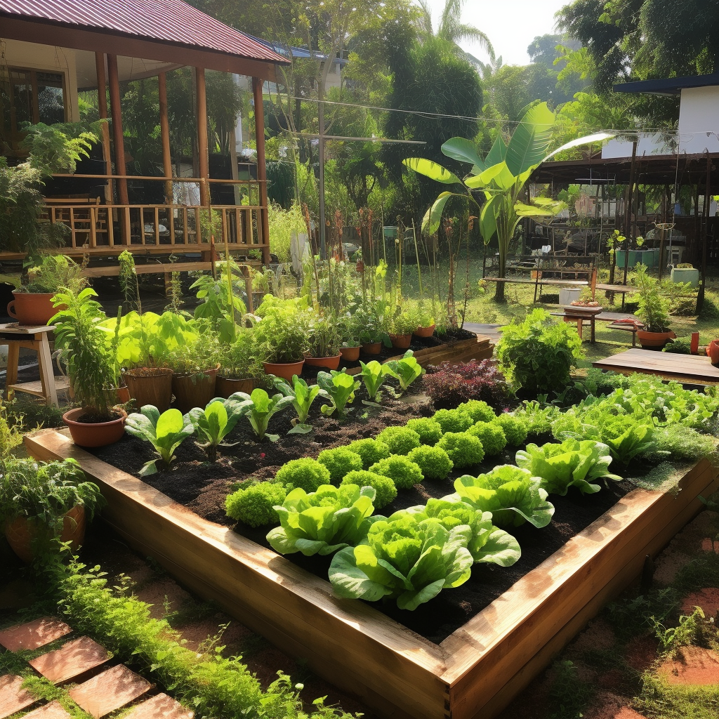 4. Fresh and Vibrant Vegetable Garden