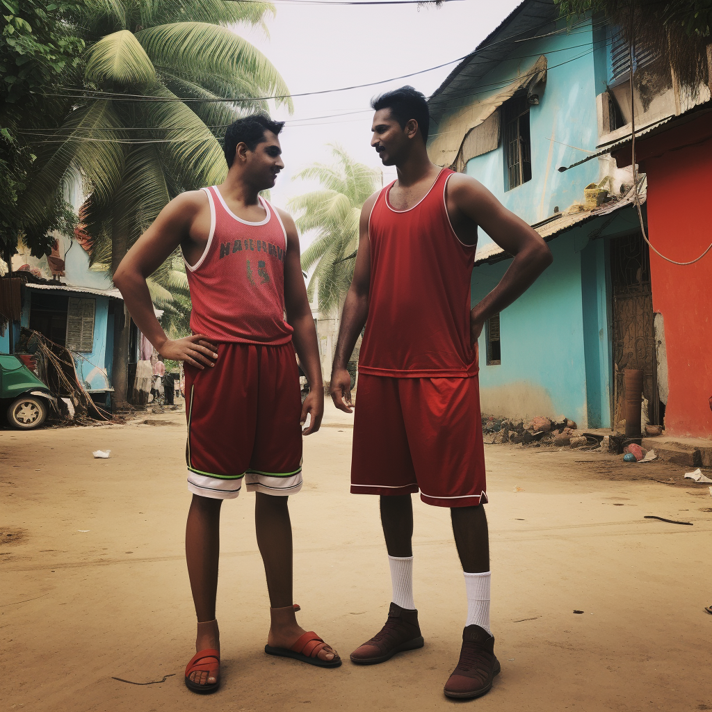 4. Tall basketball player in jersey