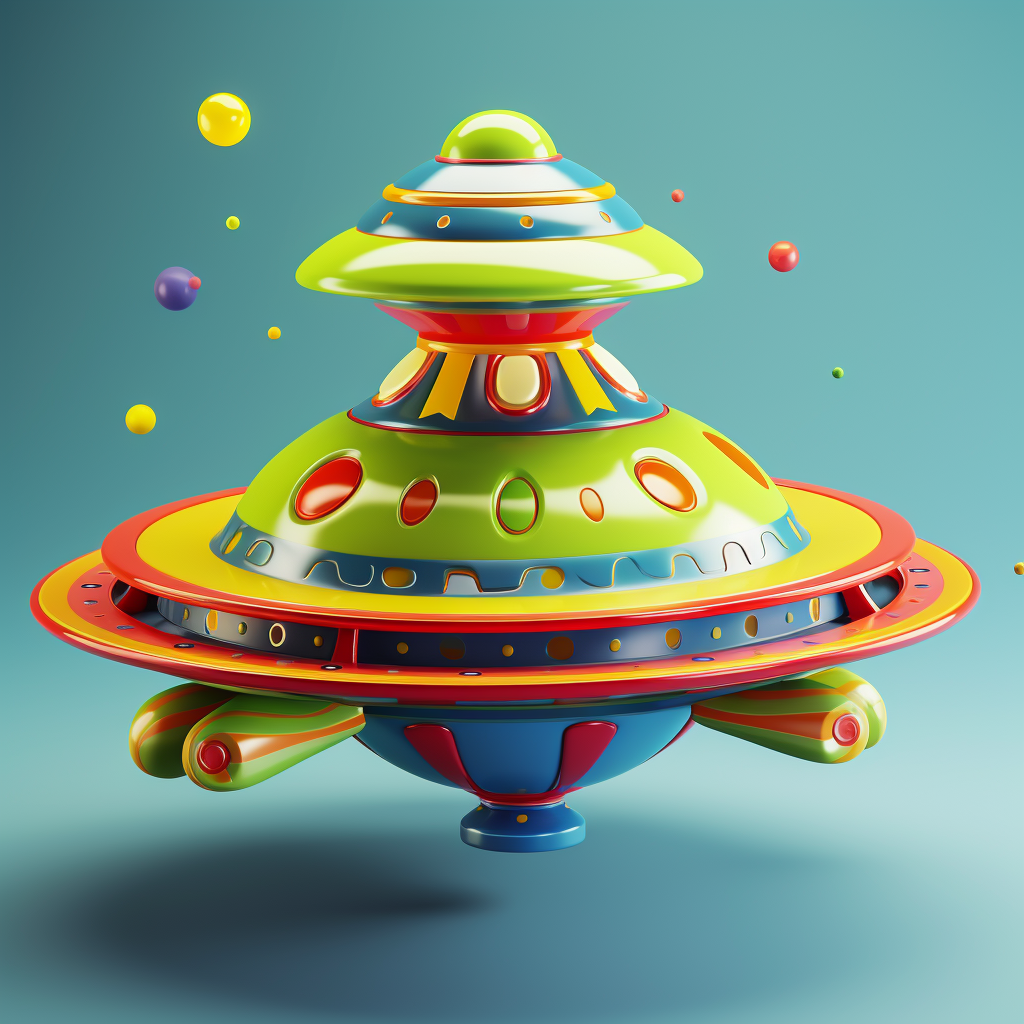 4. Playful 3D Model of a Flying Saucer