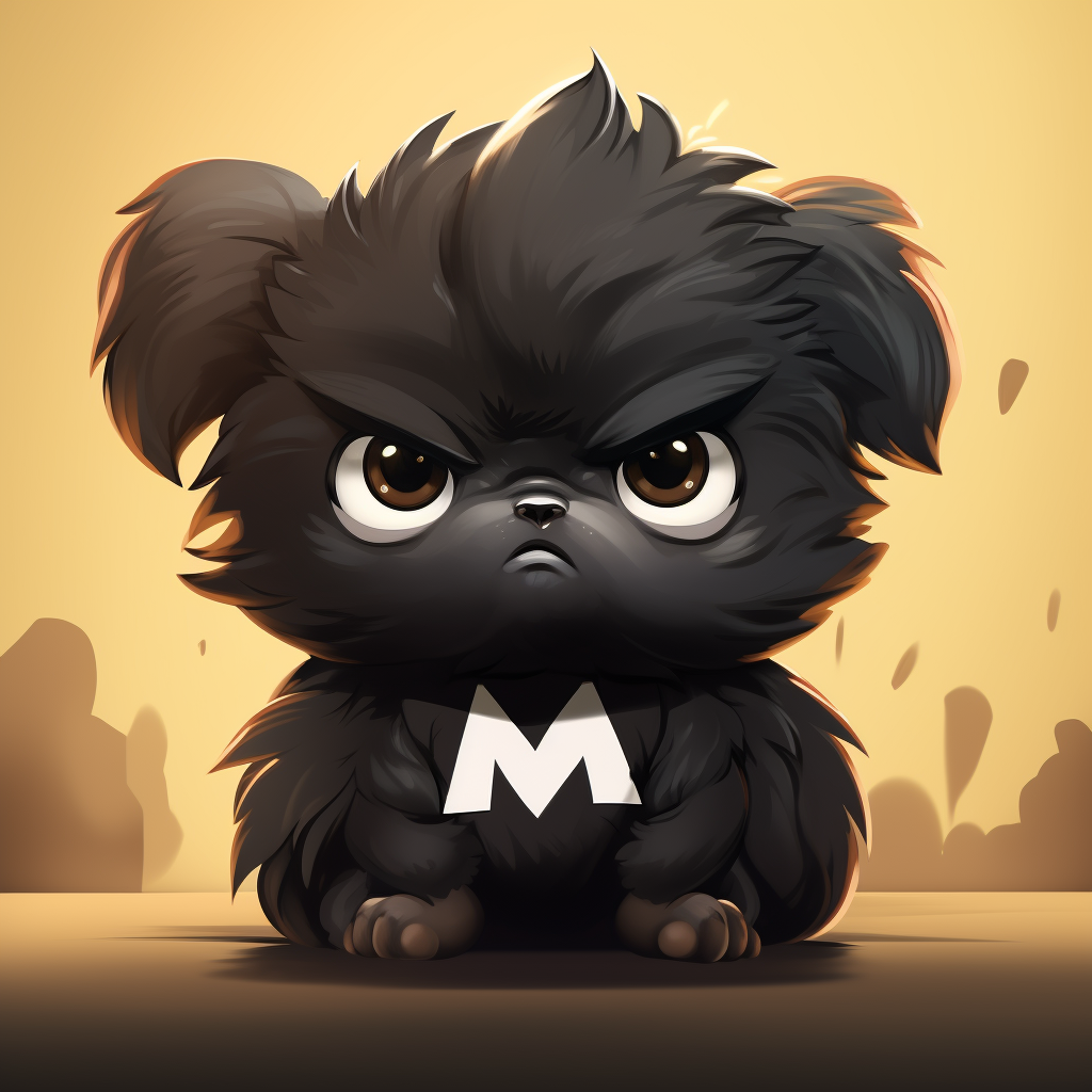 4. Angry black fur ball community logo