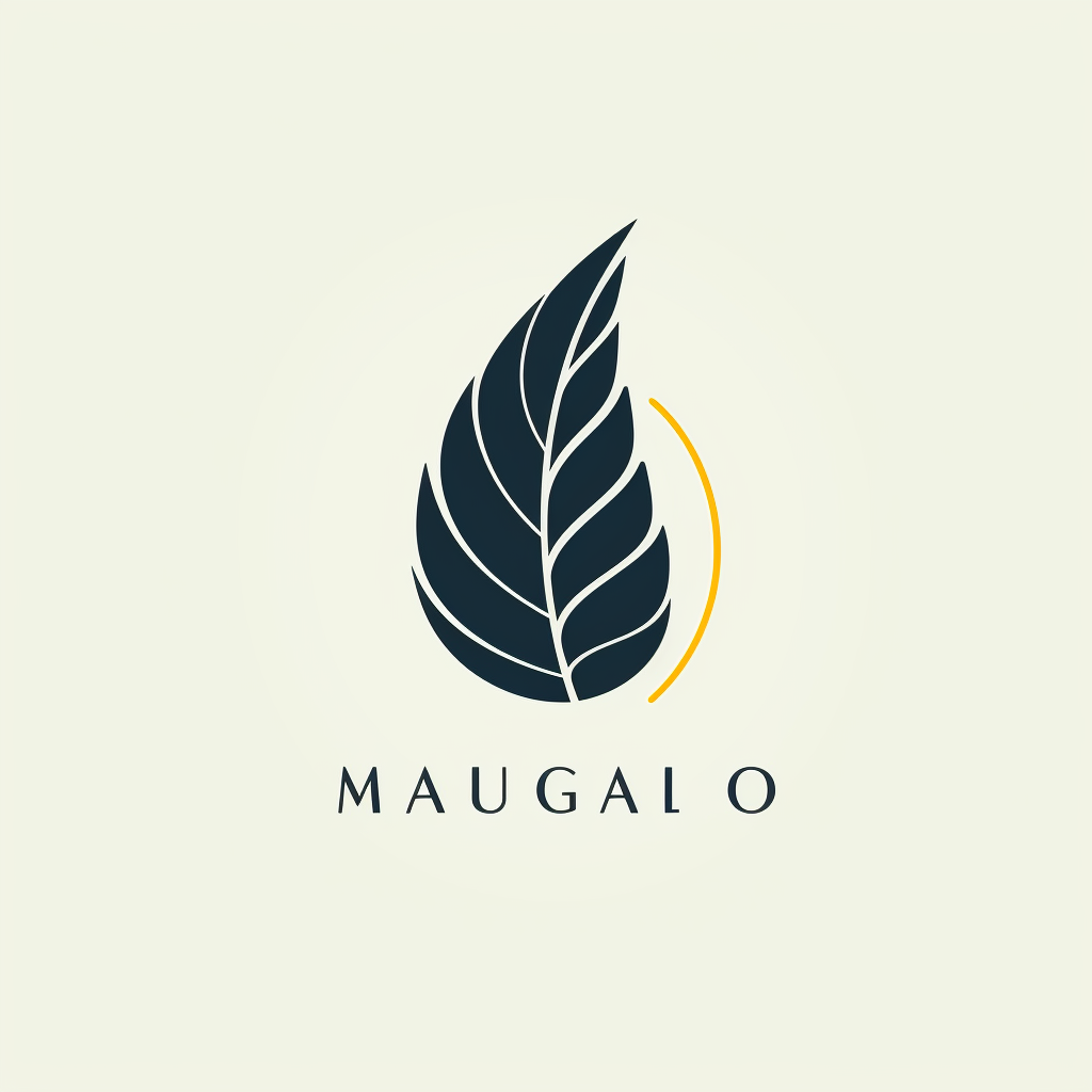 4. Minimalist logo design with mango theme