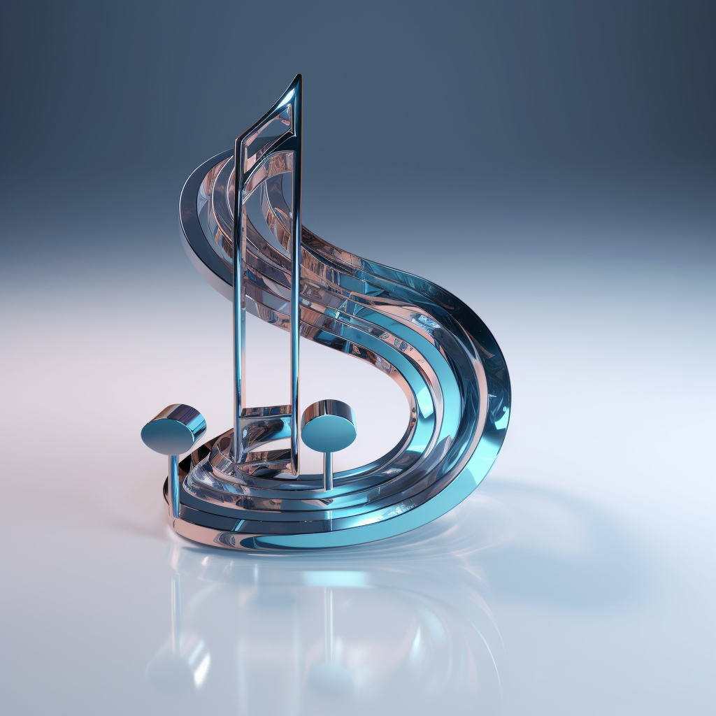 4. Engaging alt text for musical note 3D graphic