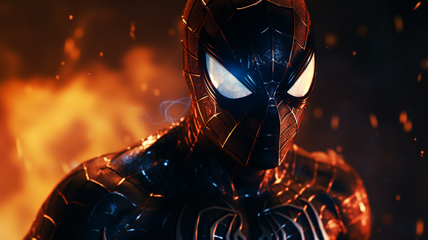 4. Stunning image showcasing the Mystical Spider-Man in a cinematic setting