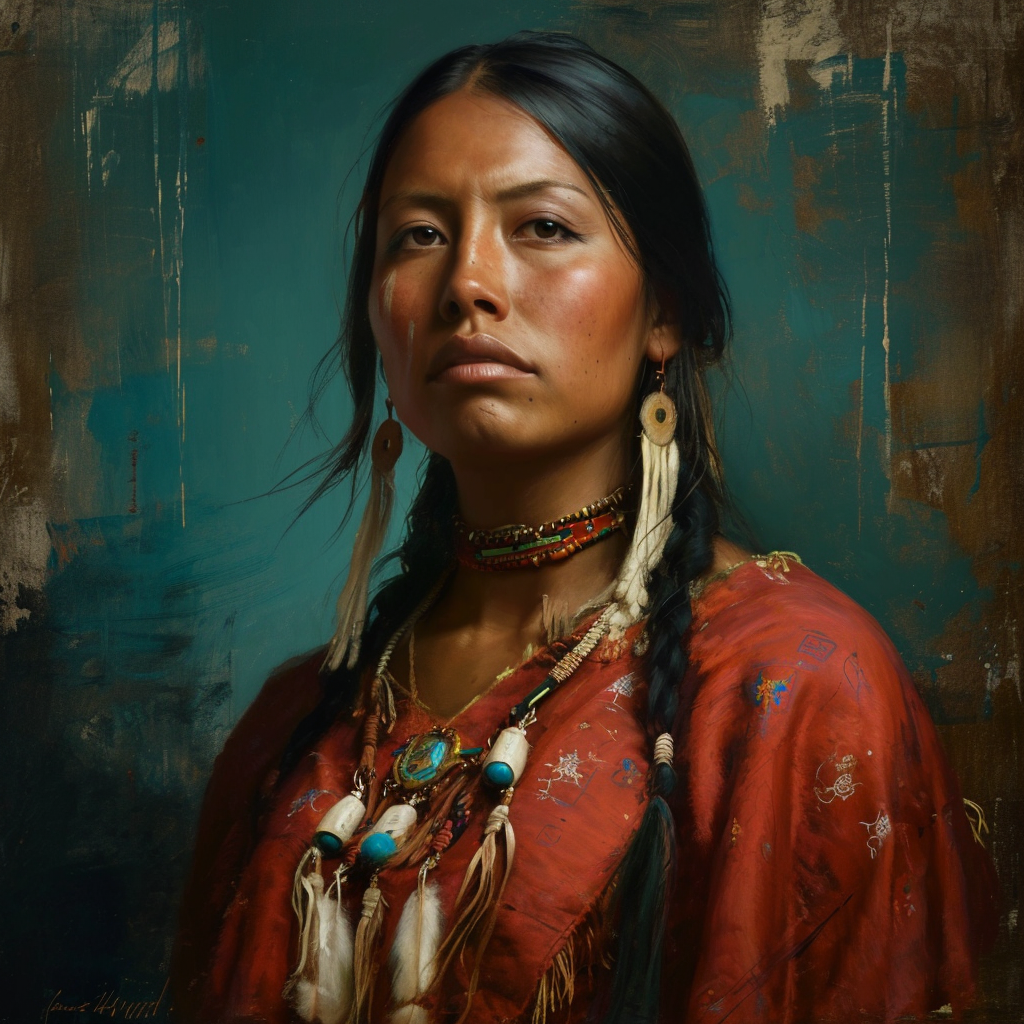 4. Captivating image of Native American woman