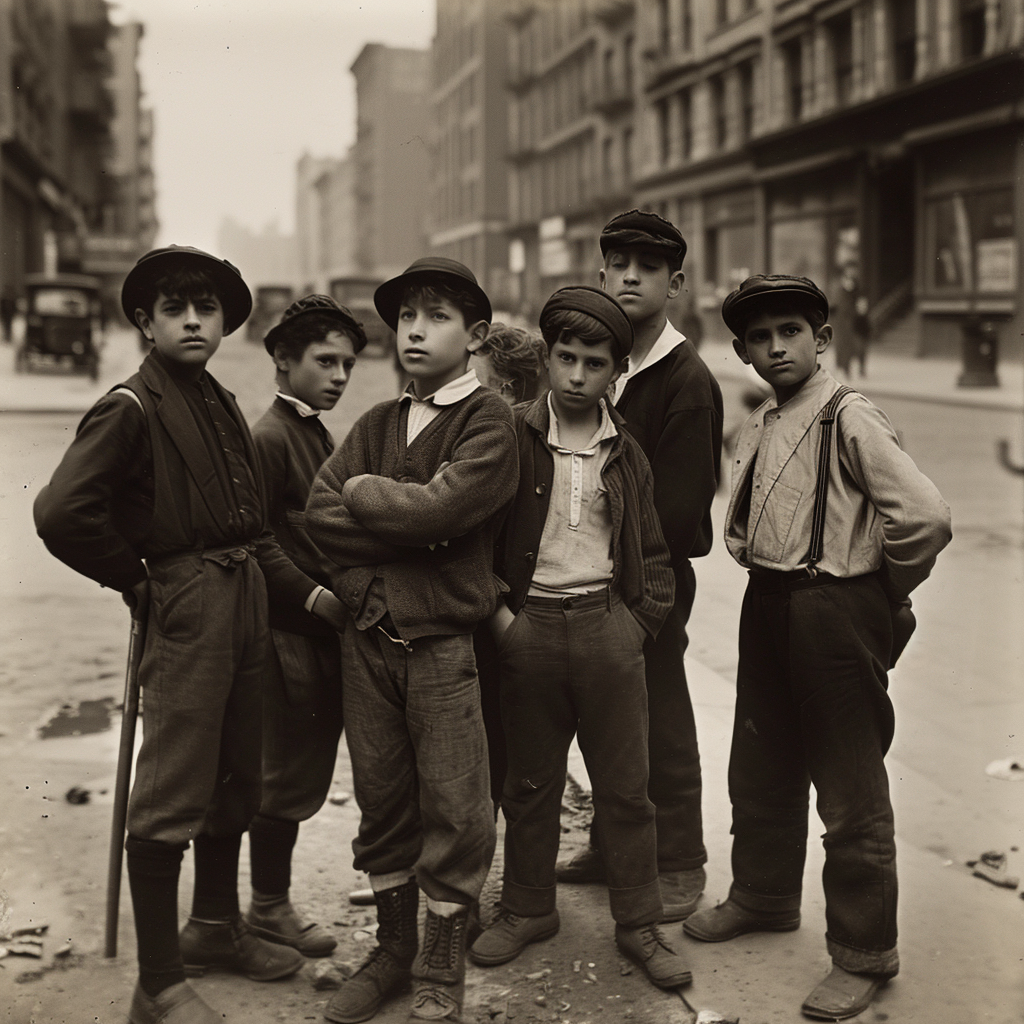 4. Historical photo of New York City youth in 1911