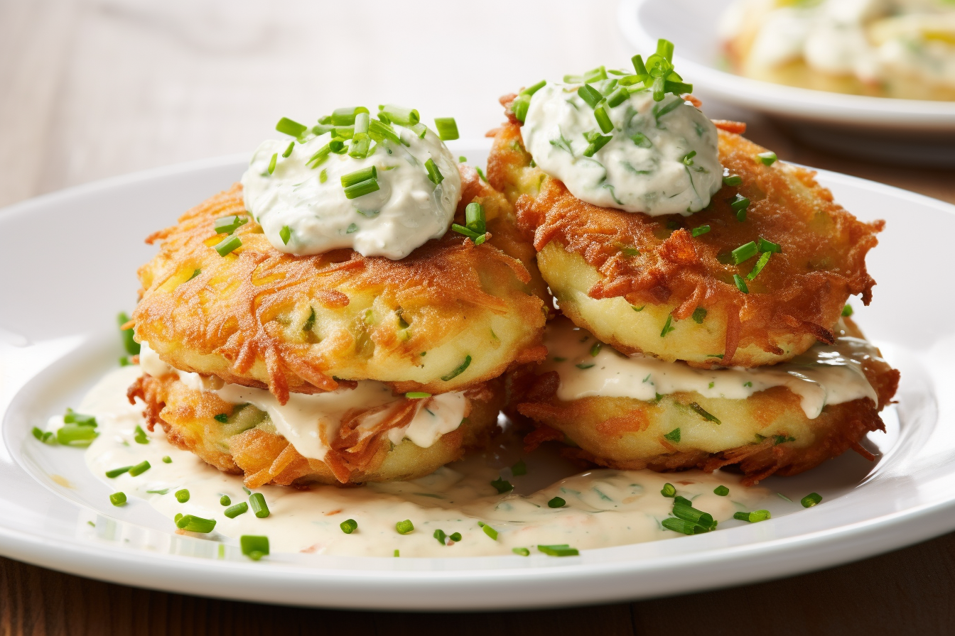 4. Crispy golden-brown clam cake with briny goodness.