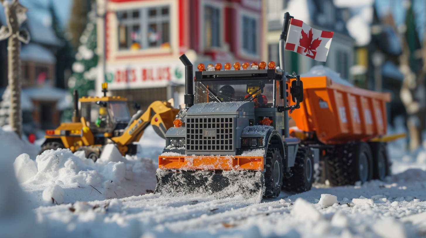 4. Snow removal operation in Canadian suburb street