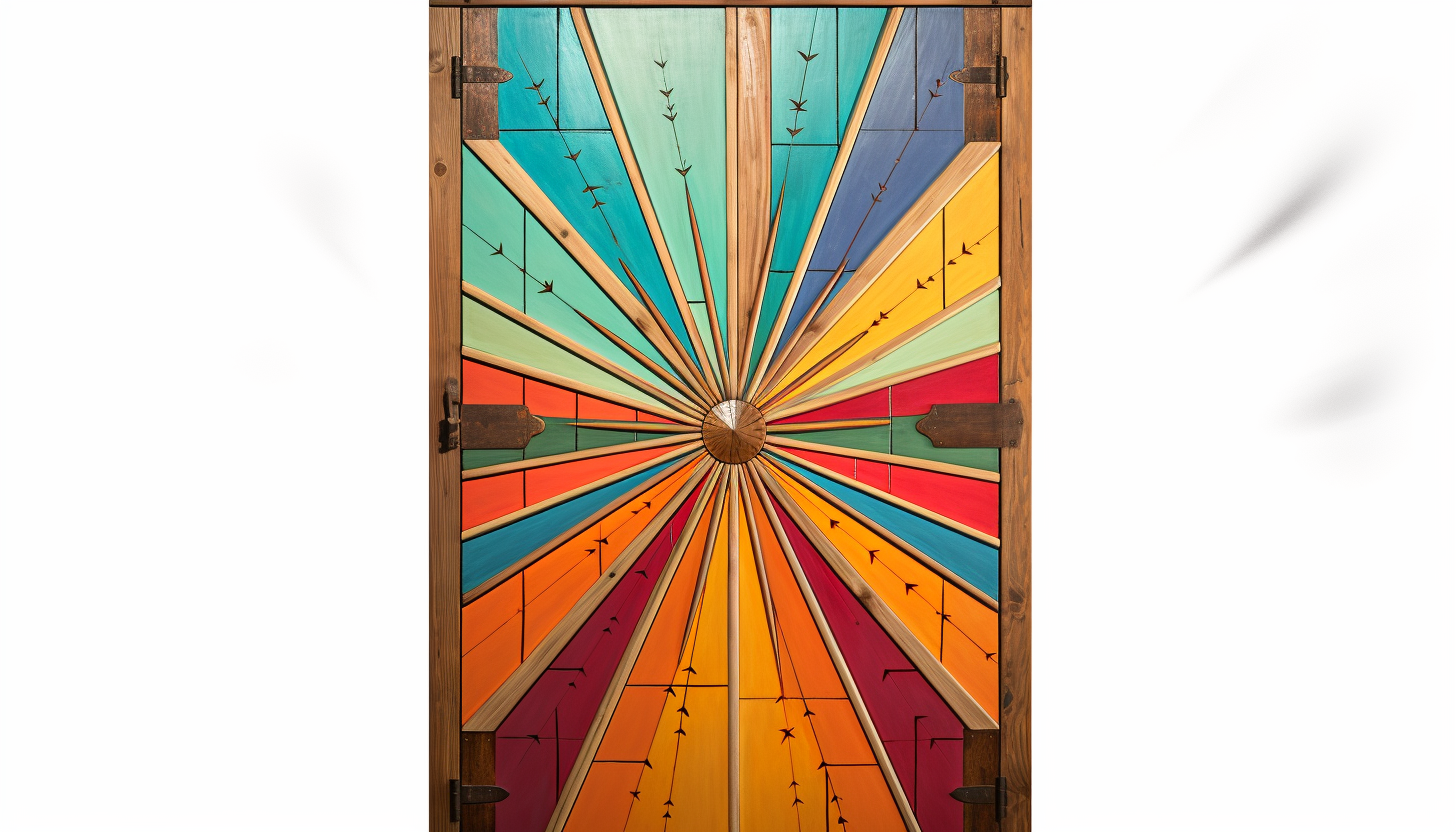 4. Bright and Geometric Starburst Door Image