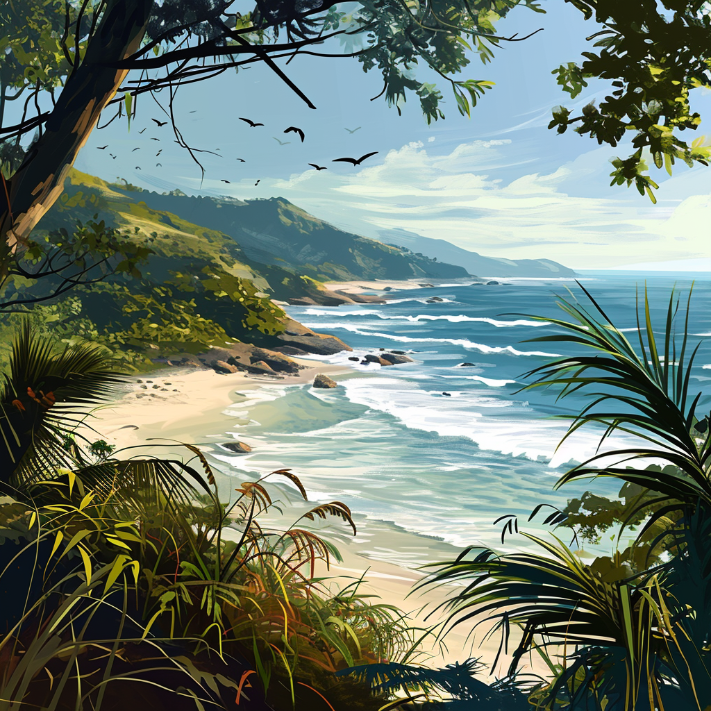 4. Relaxing Tropical Beach Landscape Image