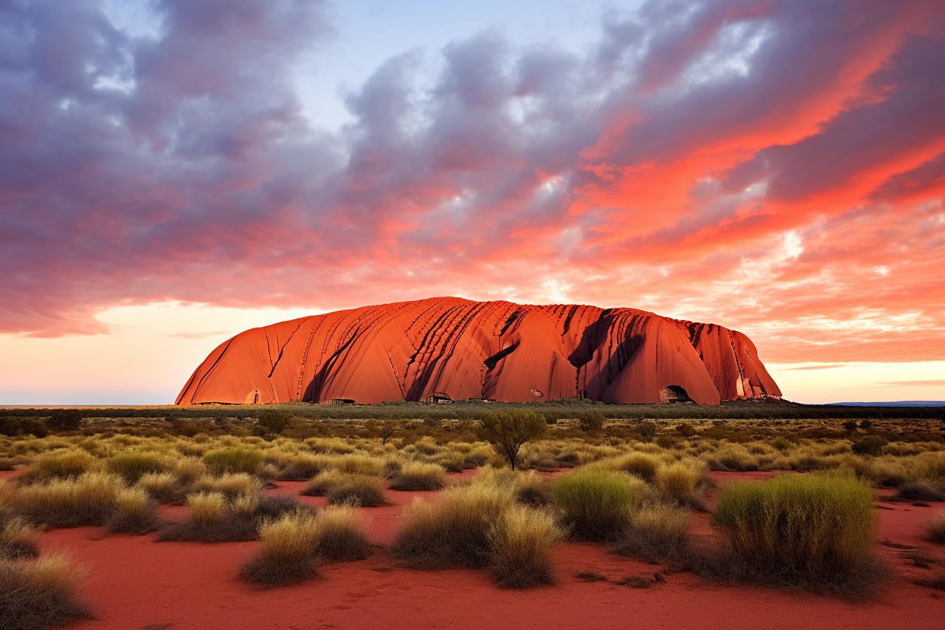 4. Stunning Uluru landmark with cultural significance