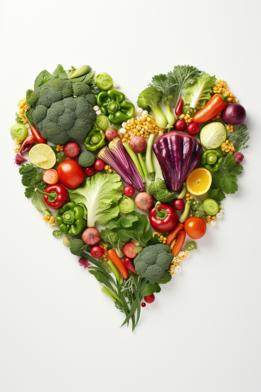 4. Fresh heart-shaped vegetable on white