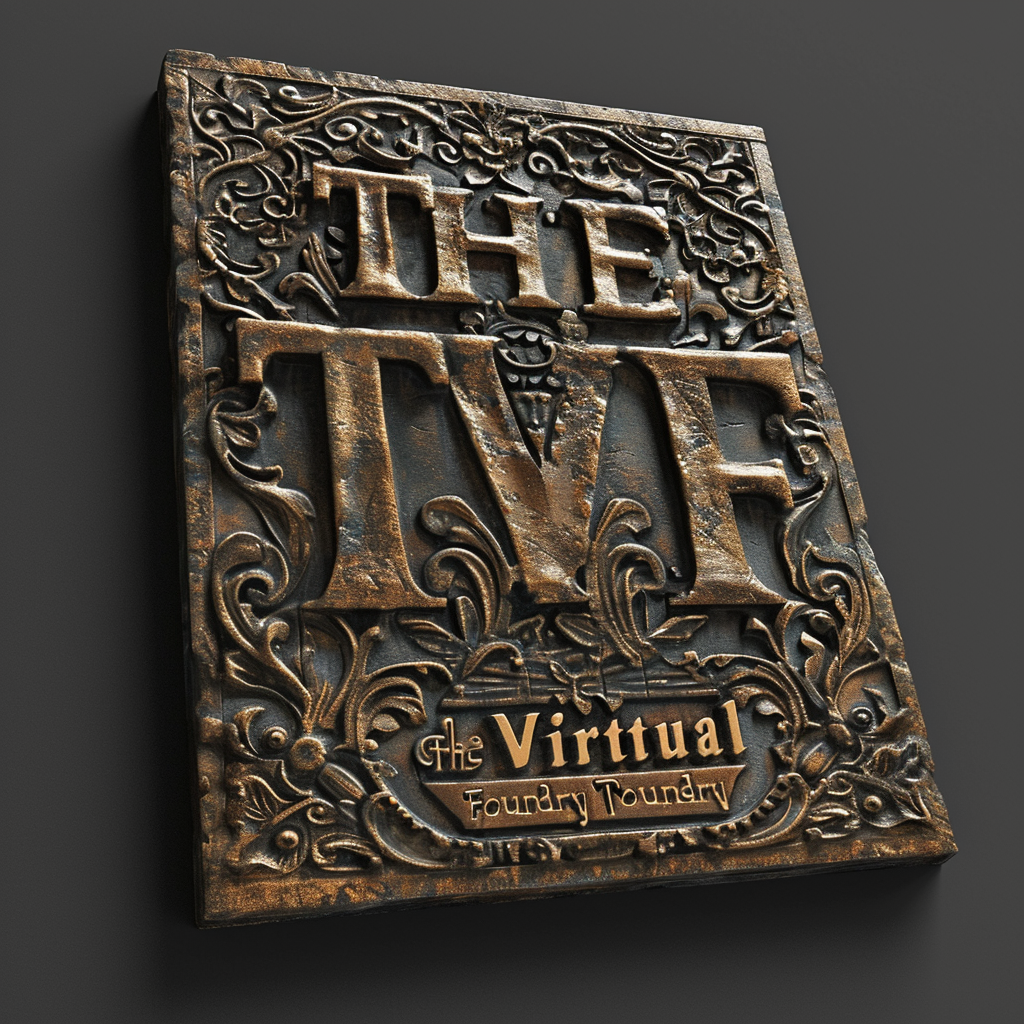 4. Bronze plaque logo with TVF initials