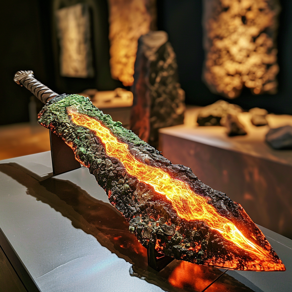 4. Image of the Volcanic Sword of Sulfur Fire display