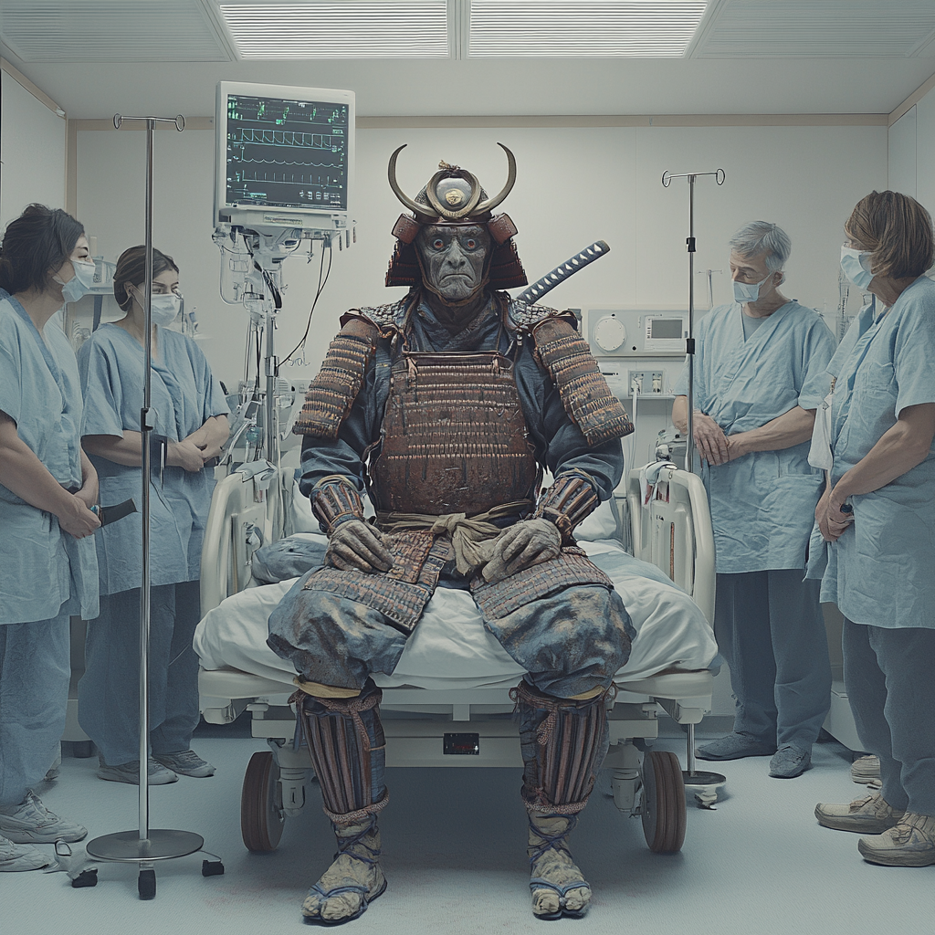 120-year-old samurai awakens in modern hospital, doctors shocked.