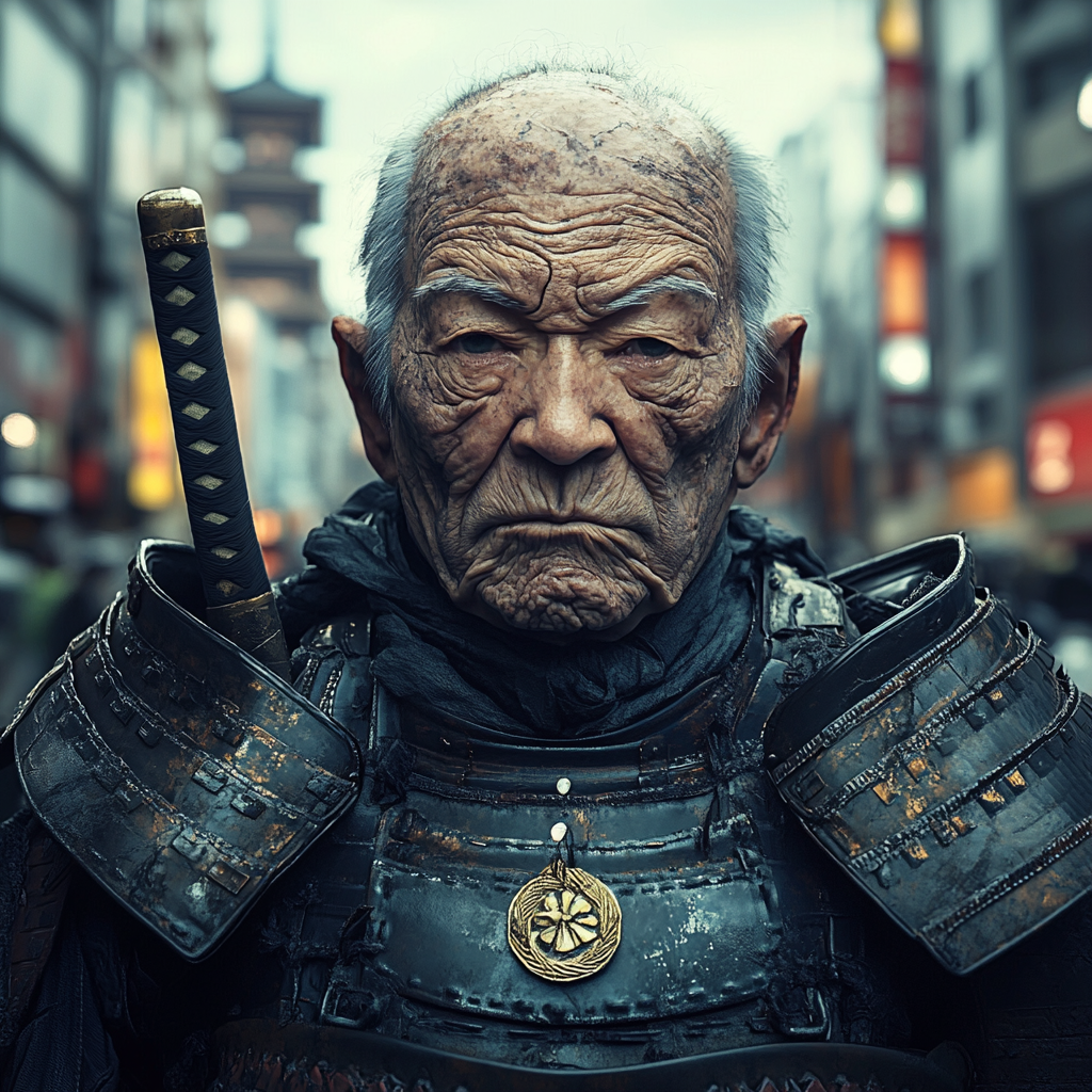 120-year-old samurai navigating modern Japan after coma.