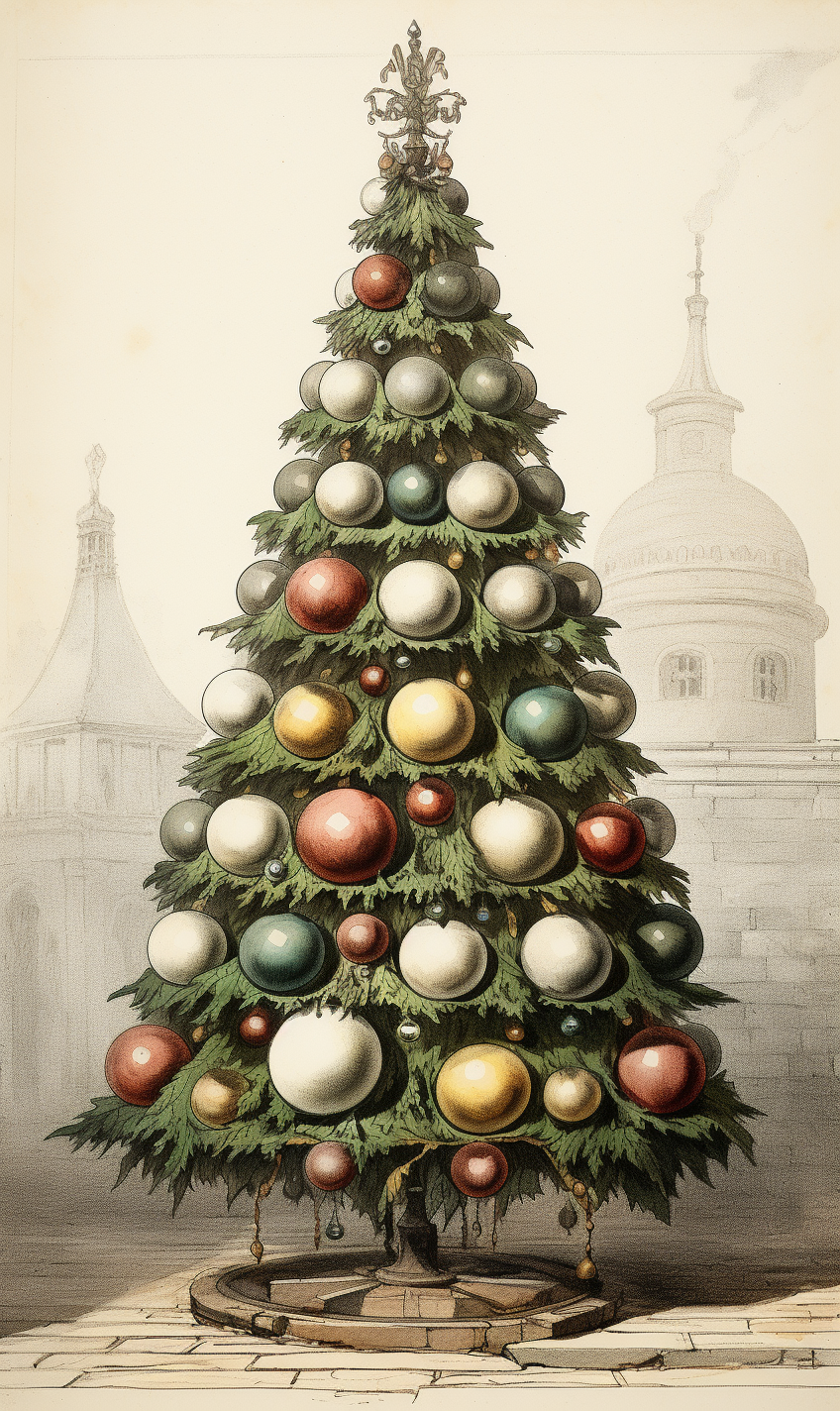 1700 Christmas Tree Drawing Etteilla Style