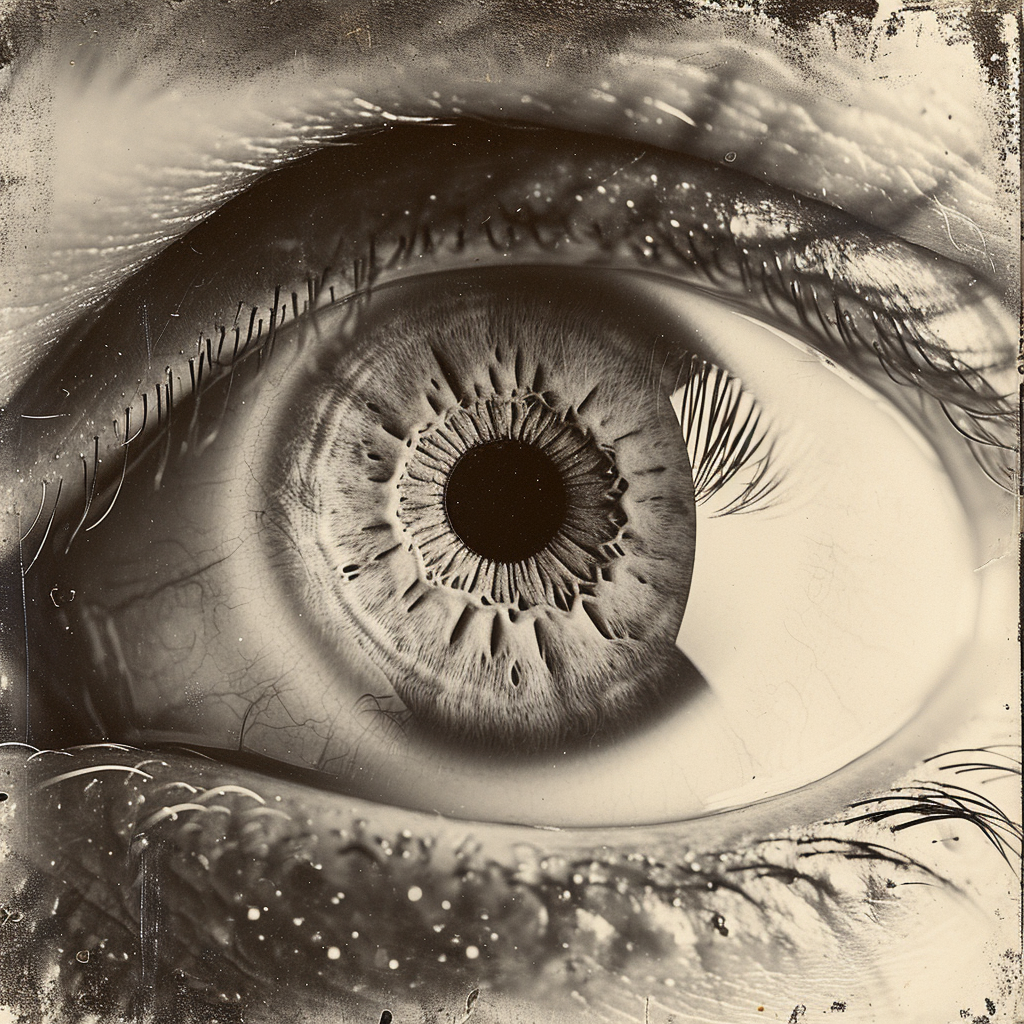 Vintage eye portrait photograph