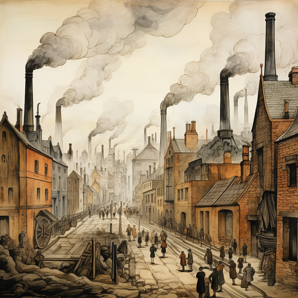 Smoky Industrial Scene from the 1800s