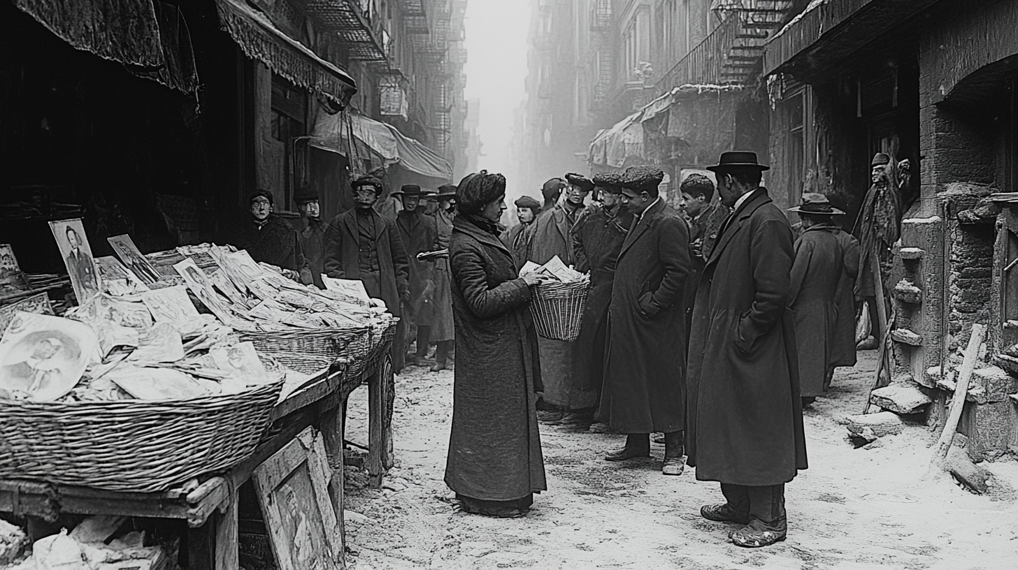 Winter Mulberry Street in 1905