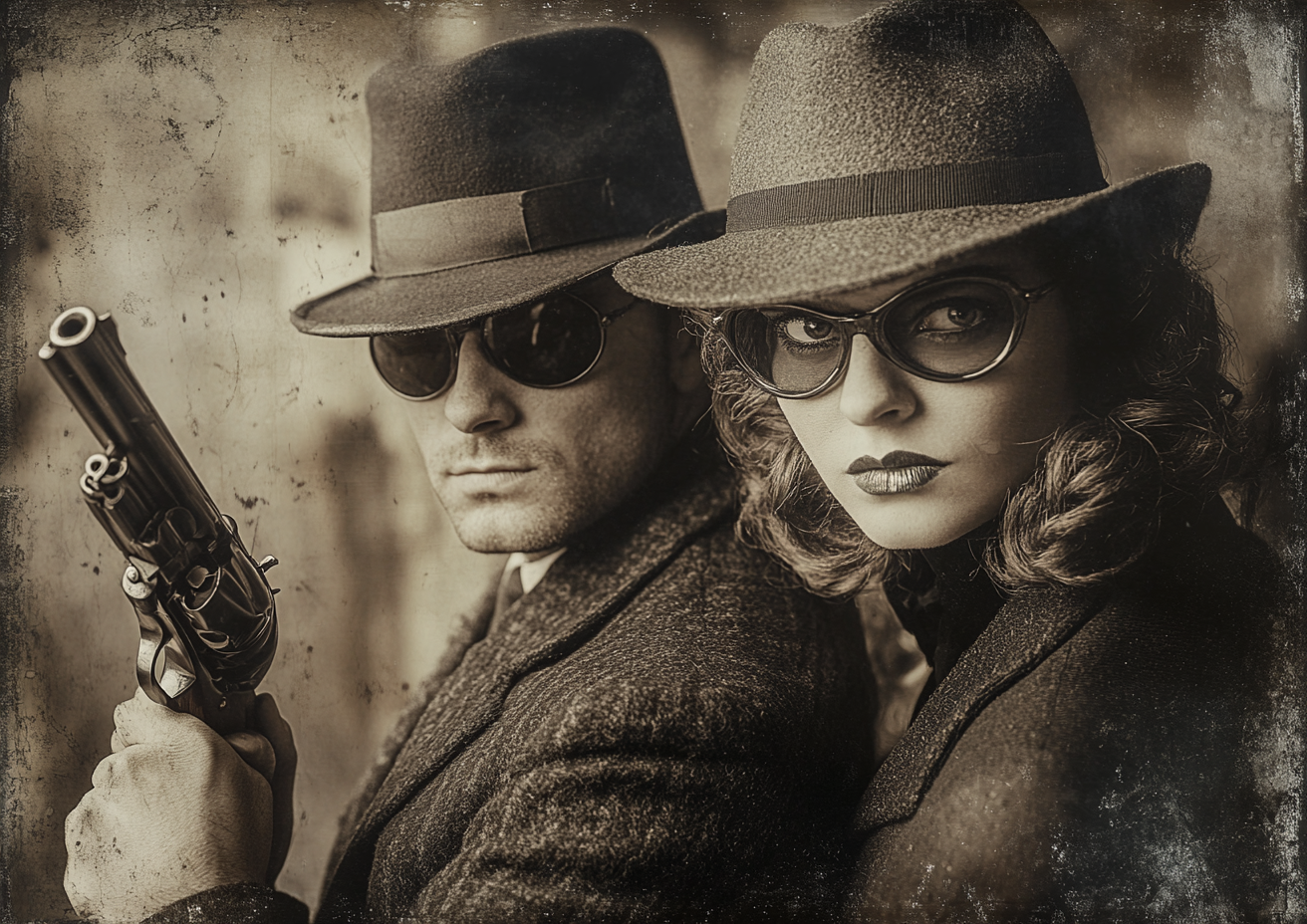 1940's Crime Gang Tintype Poster Inspired by Peaky Blinders