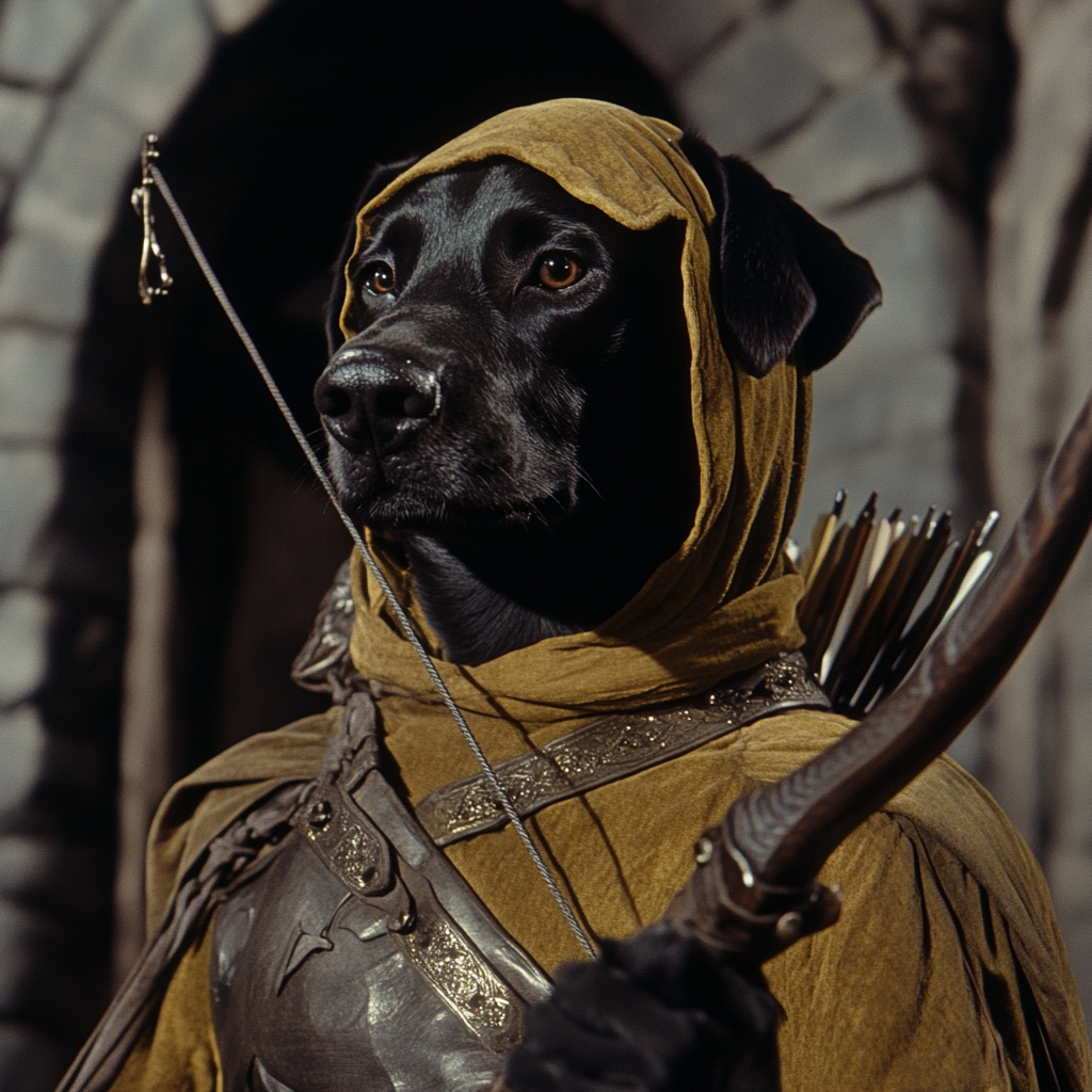 1950's Retro Fantasy Movie with Dog-headed Archer