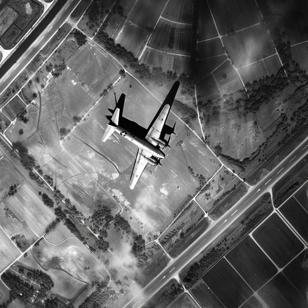 Vintage aerial reconnaissance photography