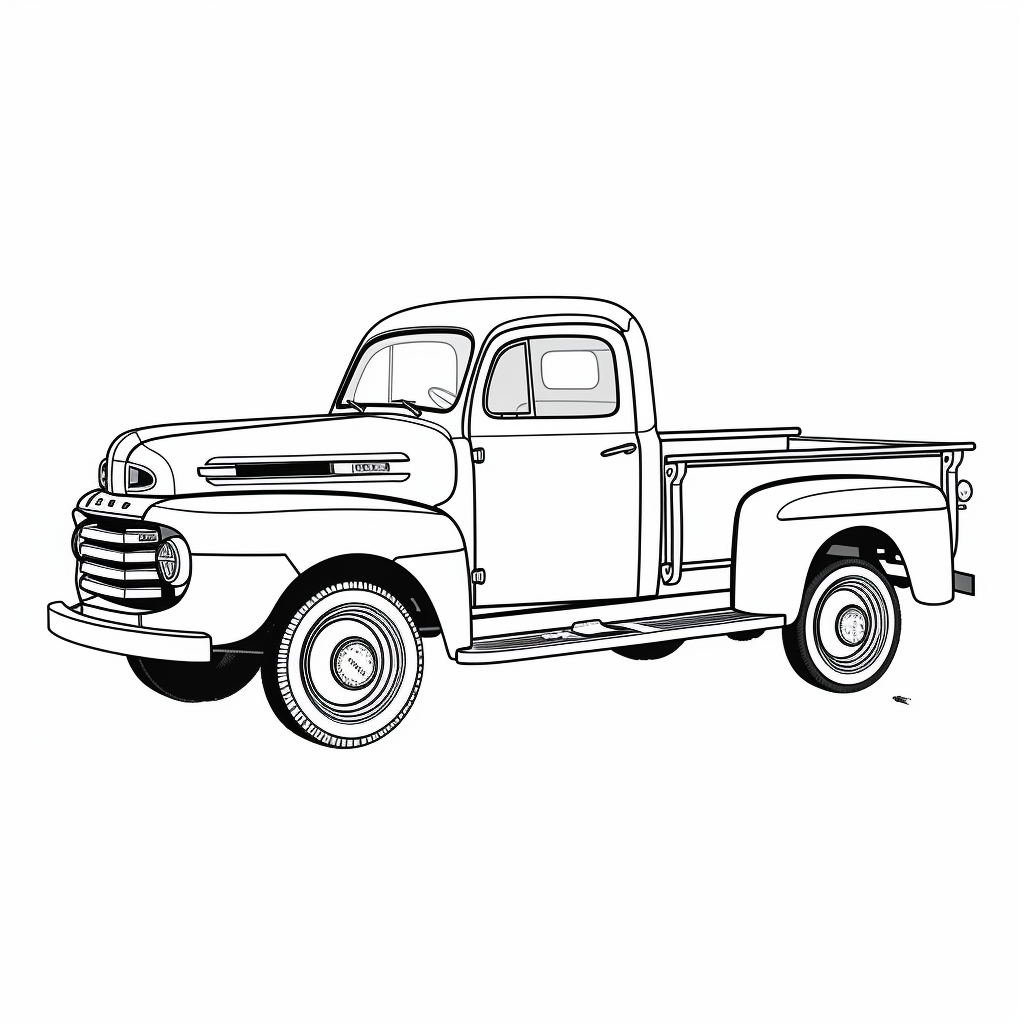 Outline of 1950s Ford Truck